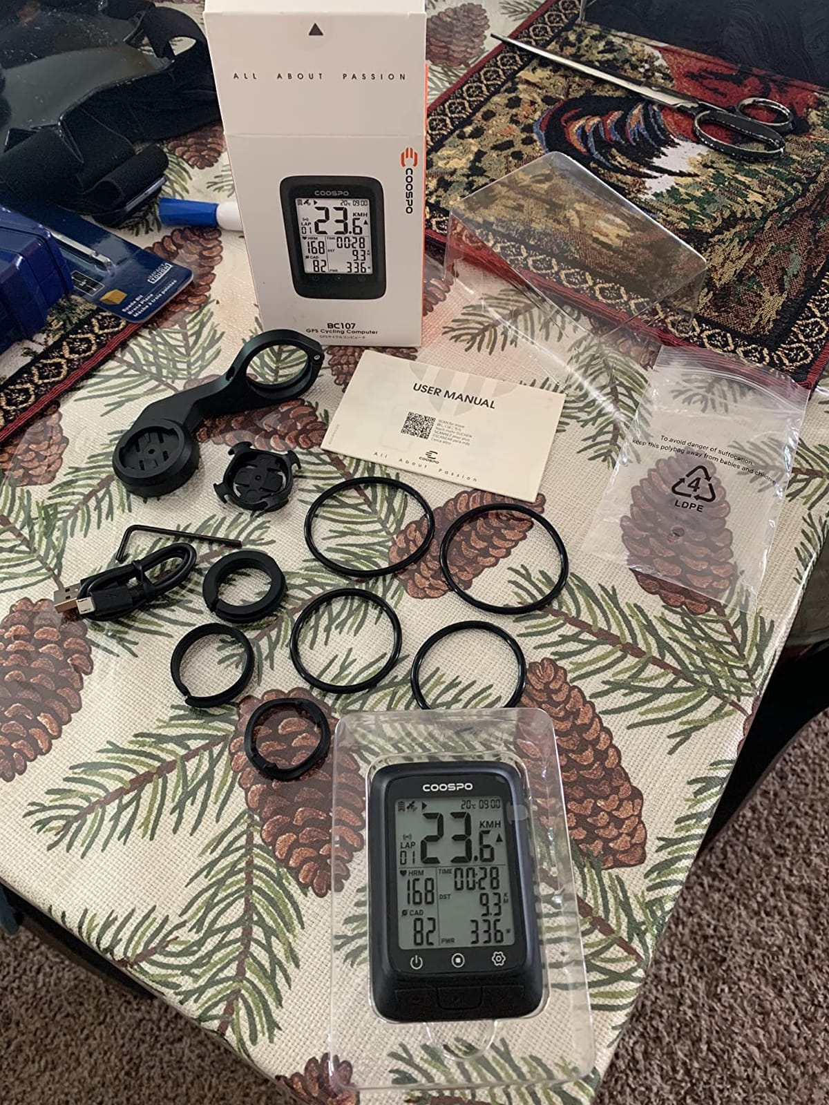 COOSPO Wireless Cycling Computer GPS with 2.4 LCD Screen, Bike Speedometer with Auto Backlight IP67 customer photo 2