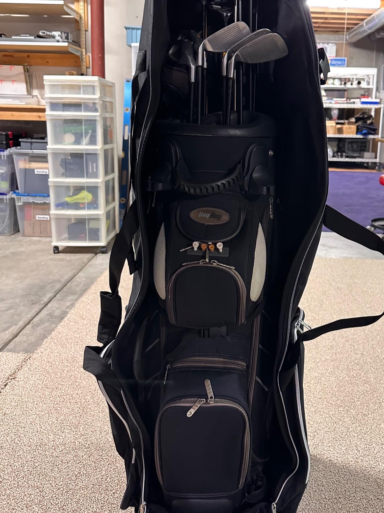 Golf Travel Bag with Wheels, Airline Travel Case, 600D Oxford customer photo 2