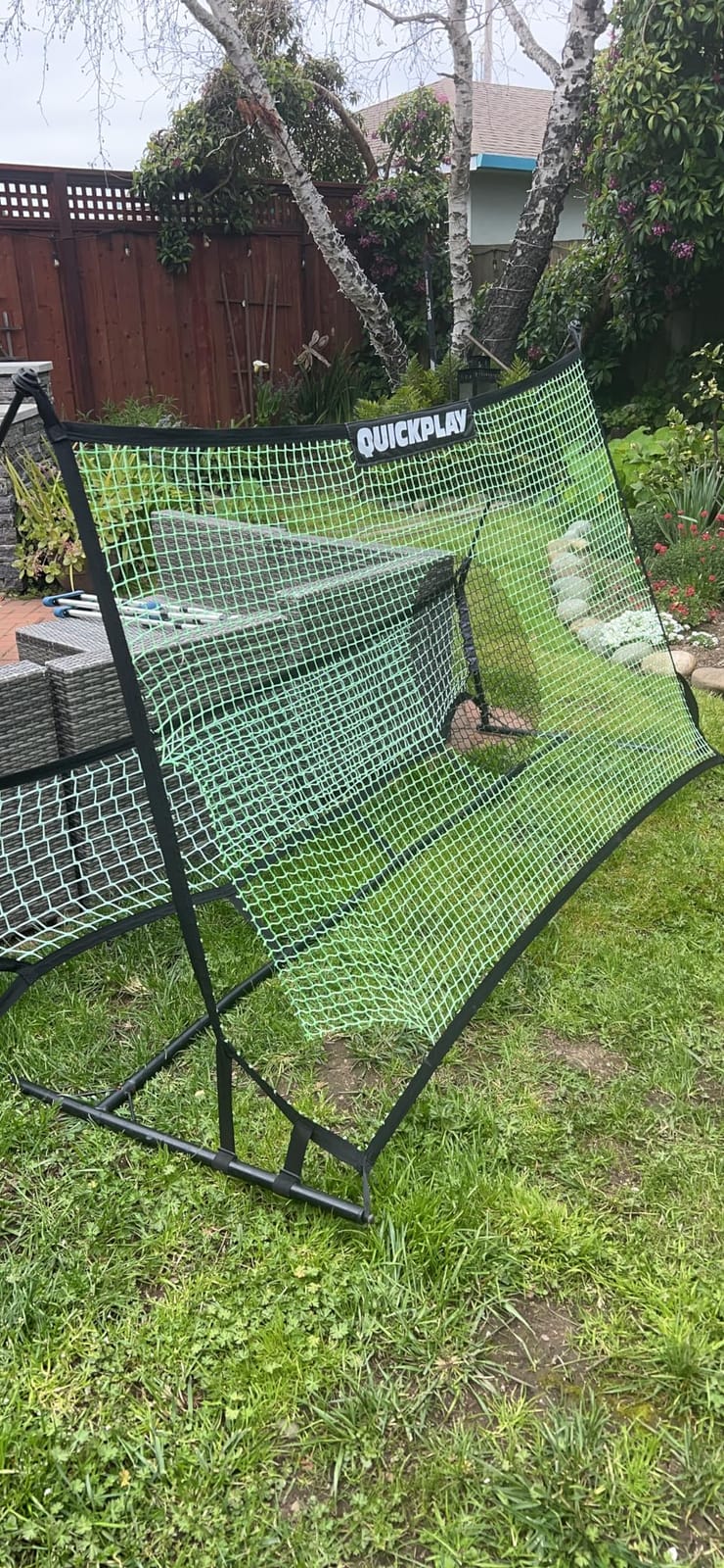 QUICKPLAY TEKKERS TRAINER Soccer Rebounder, 6.5x4' Spot & 6.5x1.5ft Ground Pass Nets, Alloy Steel, Fiberglass, Black, Green, Portable customer photo 2