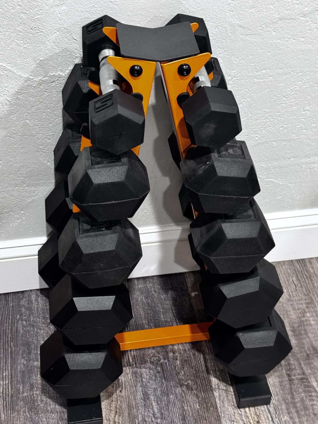 CAP Barbell 150 LB Coated Hex Dumbbell Weight Set with Vertical Rack | Multiple Options customer photo 1