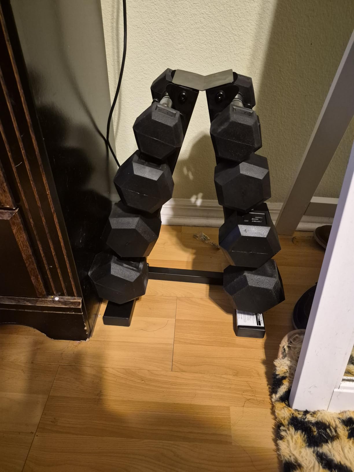 CAP Rubber Coated Dumbbell Weight Set with Vertical Rack | 100 lb, 150 lb, and 210 lb Options customer photo 2