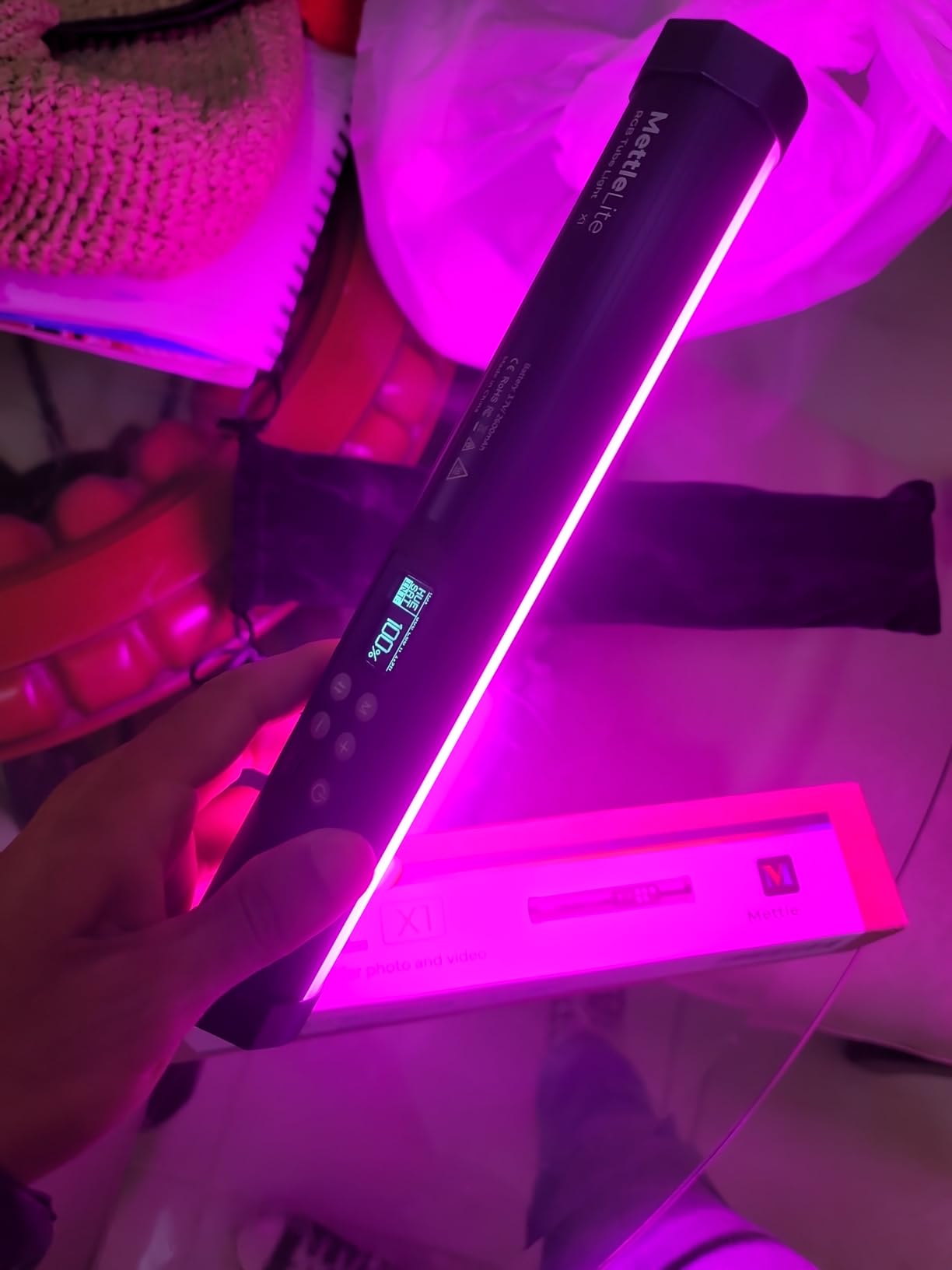 Mettlelite TLX1 RGB Tube Light LED Full Color Portable Video Light with APP Control 2800K-8000K CRI96 TLCI97 360° RGB CCT HSI Mode 10 Customizable Light Effects Rechargeable Battery Magnet Design customer photo 1