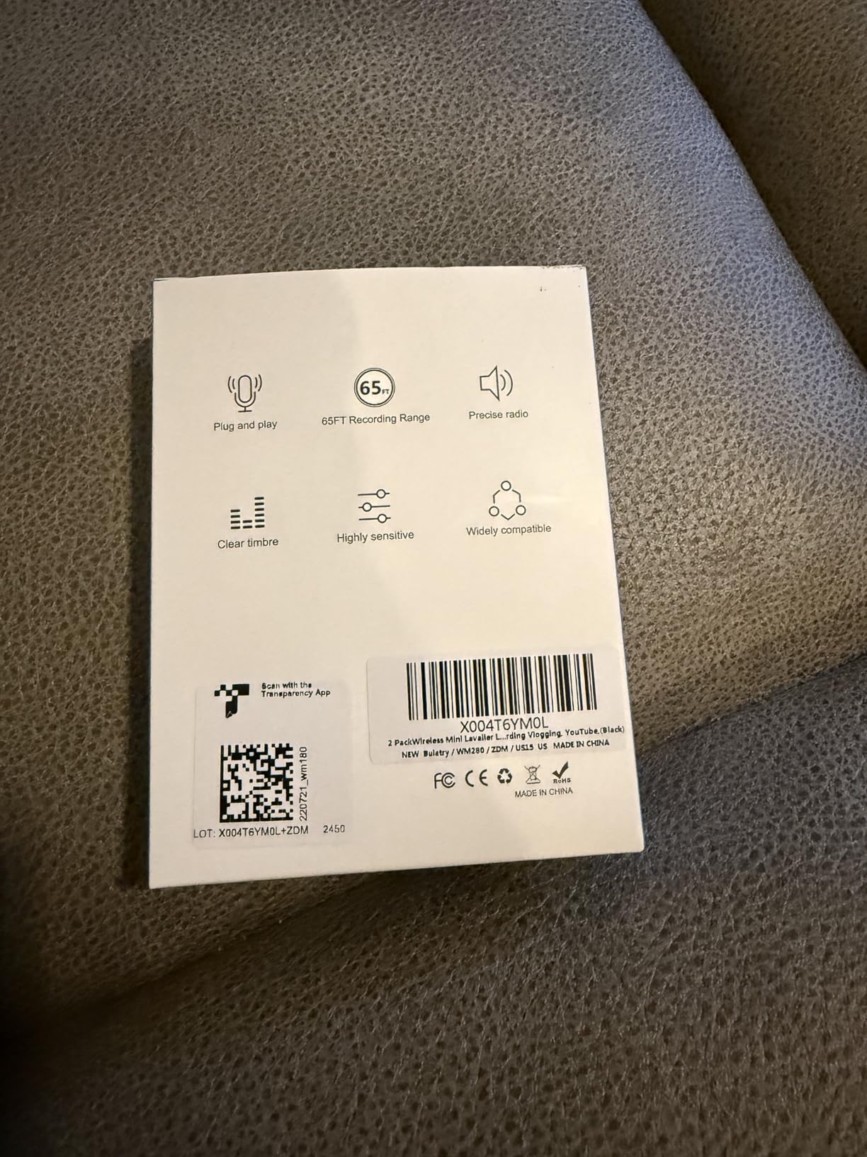 2-Pack Wireless Mini Lavalier Lapel Microphone for iPhone, Android(2 in 1) customer photo 2