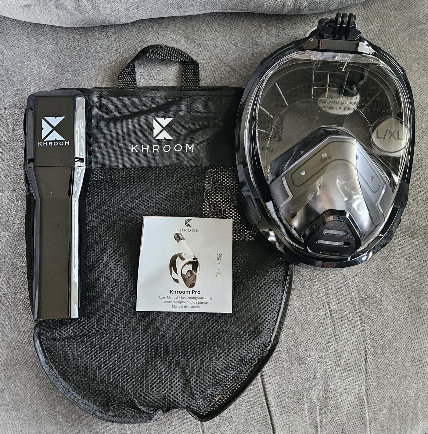 Khroom Full Face Snorkel Mask for Adults, CO2 Safe, Anti-Fog, 180° View customer photo 1