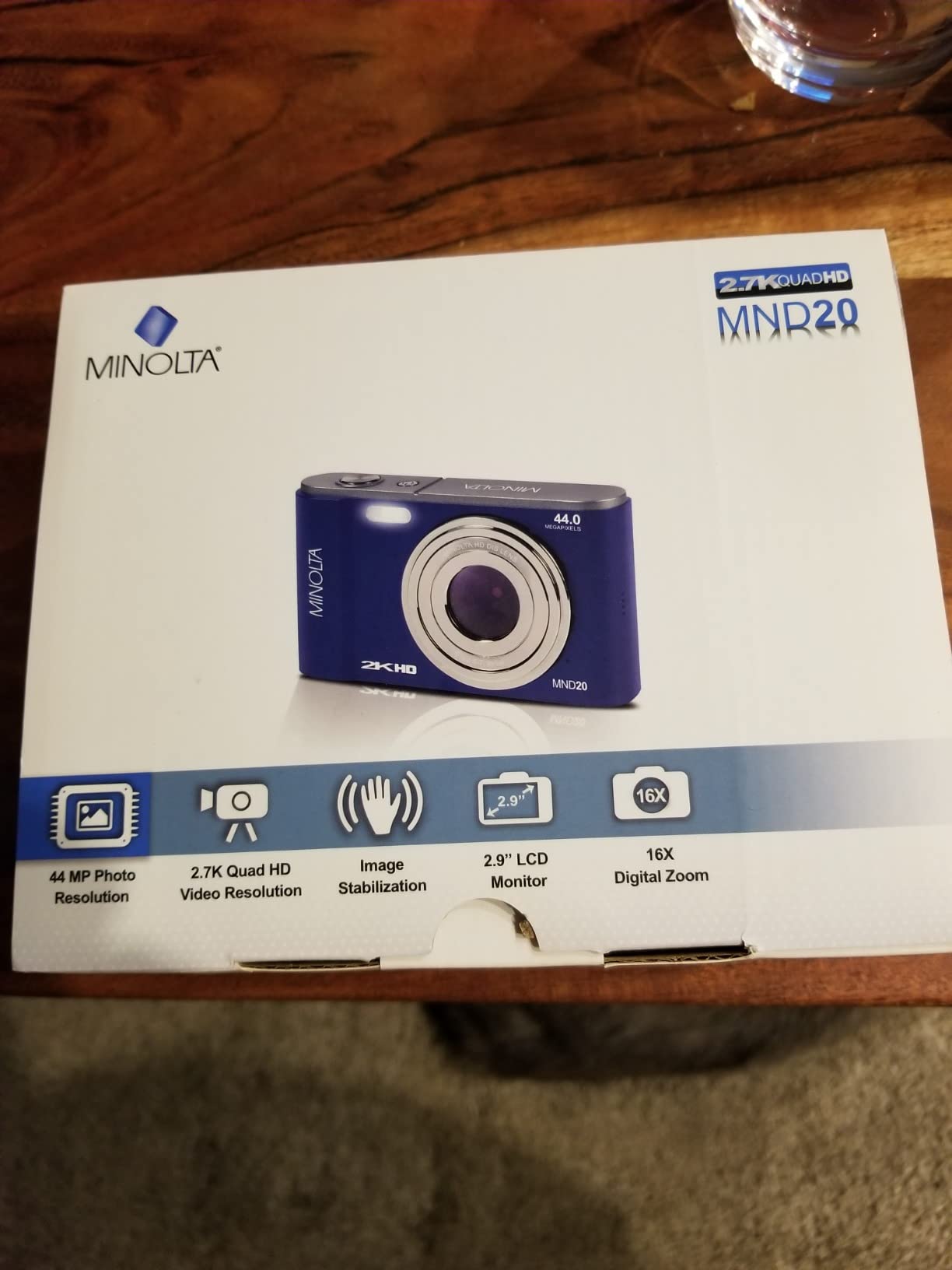 Minolta MND20 44 MP 2.7K Ultra HD Digital Camera (Blue) customer photo 1