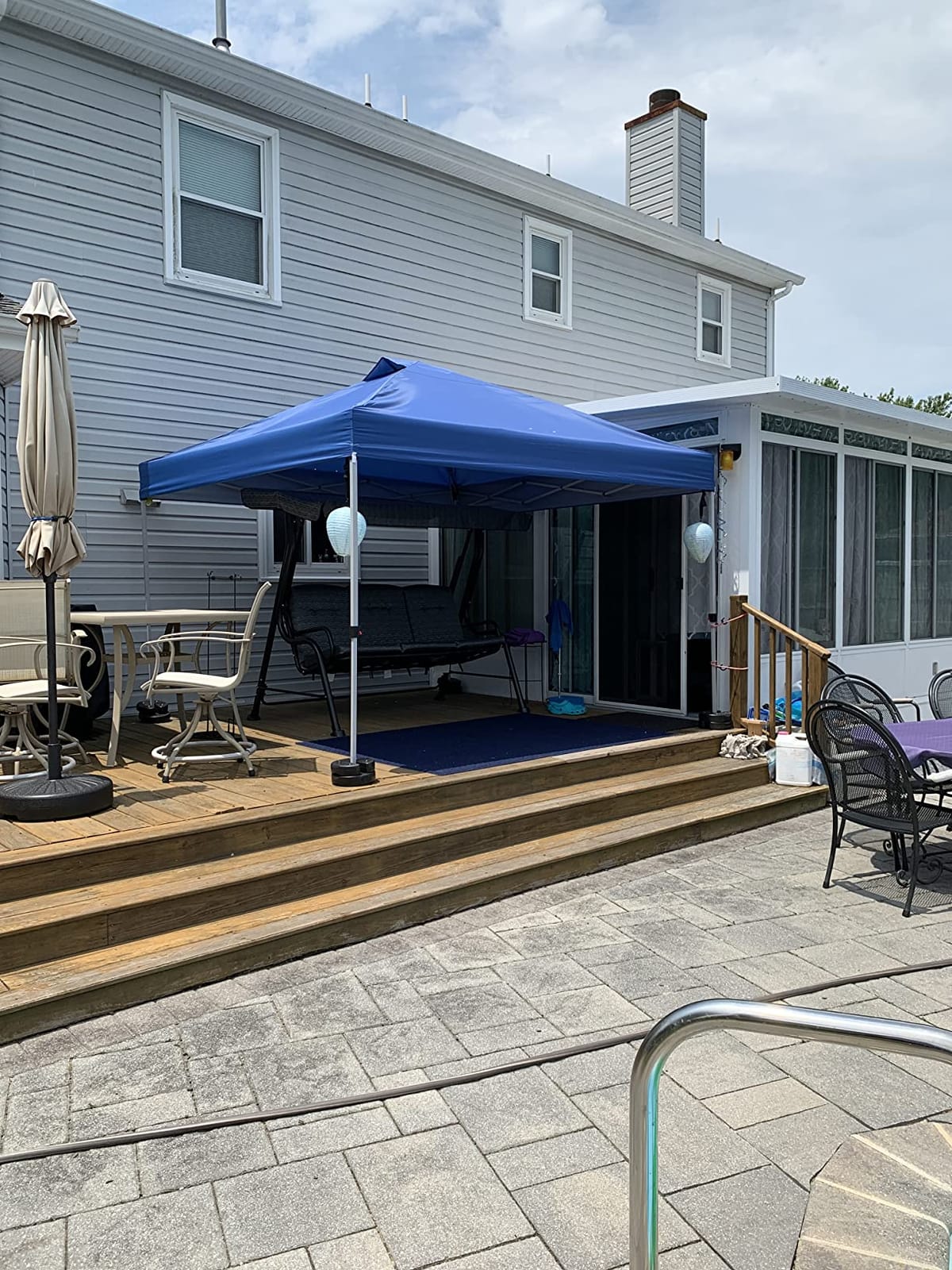 CROWN SHADES 10x10 Pop Up Canopy Tent with One Push Setup, Forest Green customer photo 2