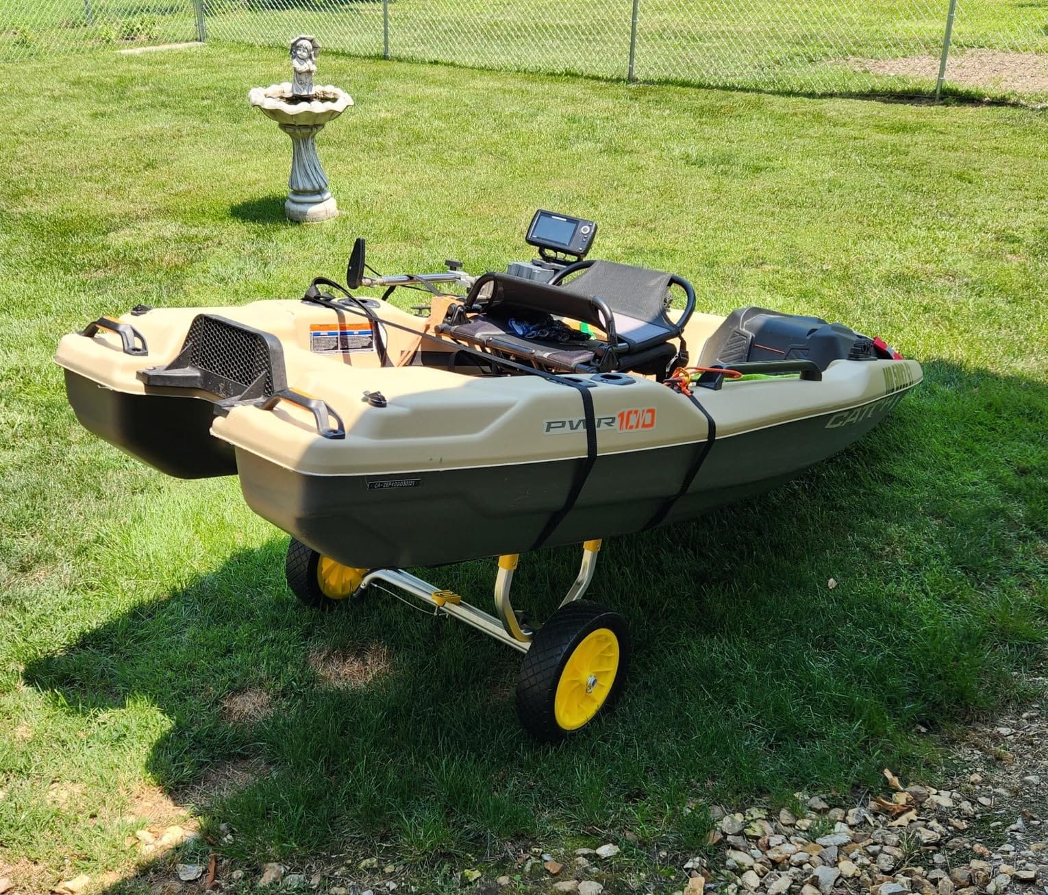 Bonnlo Kayak Cart, Heavy Duty Universal Kayak Trailer Adjustable Width 6.3