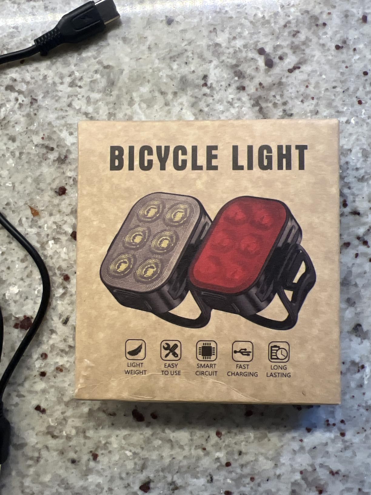 Zewdov Bike Lights for Night Riding, Rechargeable Bike Light Front and Back customer photo 2