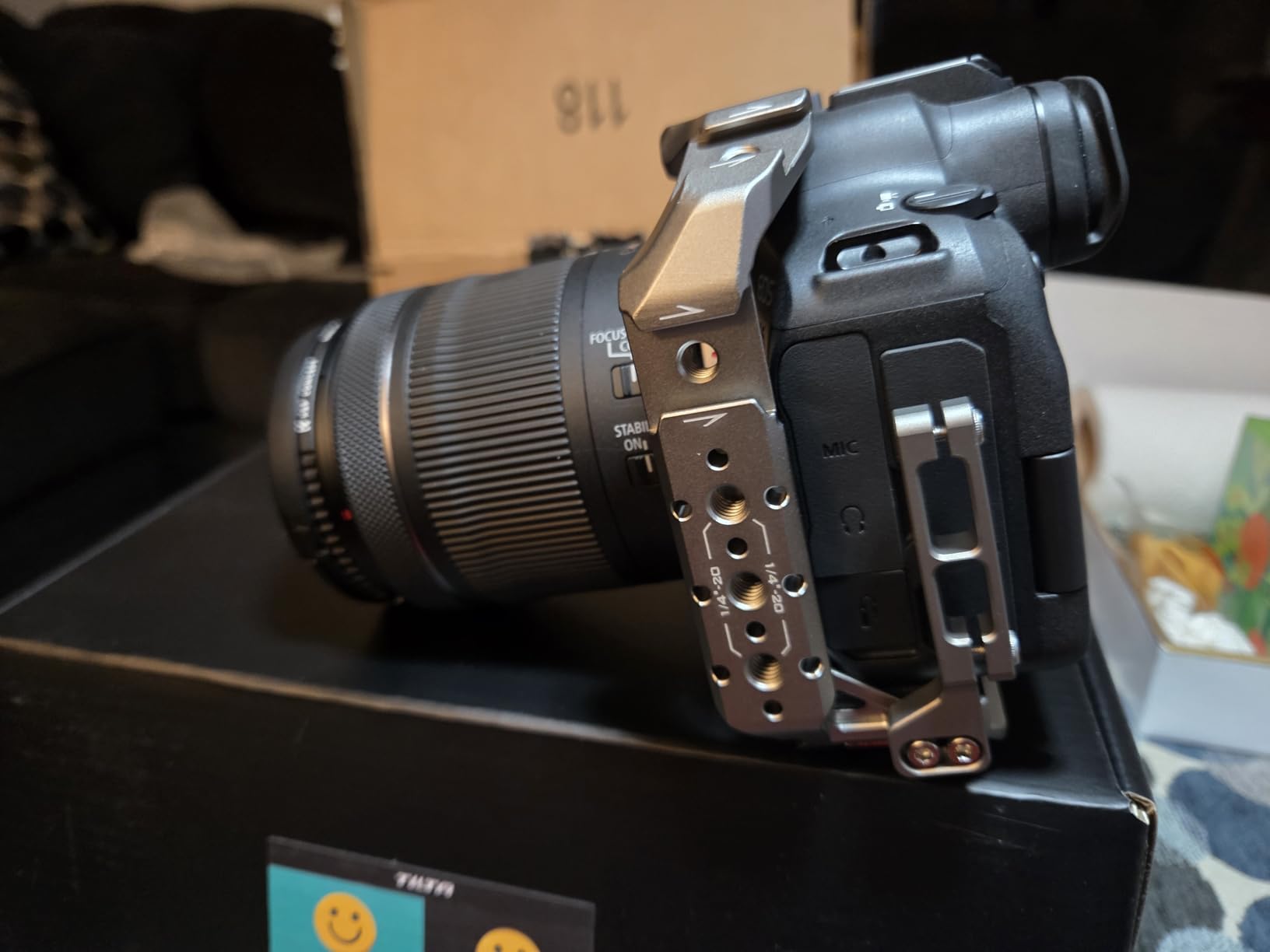 Tilta Lightweight Kit Compatible with Canon R6 Mark II, Half Cage with Mount Accessorioes via NATO Rail, Cold Shoe, and 1/4