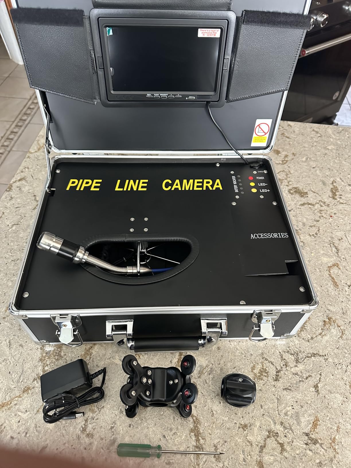 VEVOR Sewer Camera with 512Hz Locator, 100ft Inspection Camera with 7