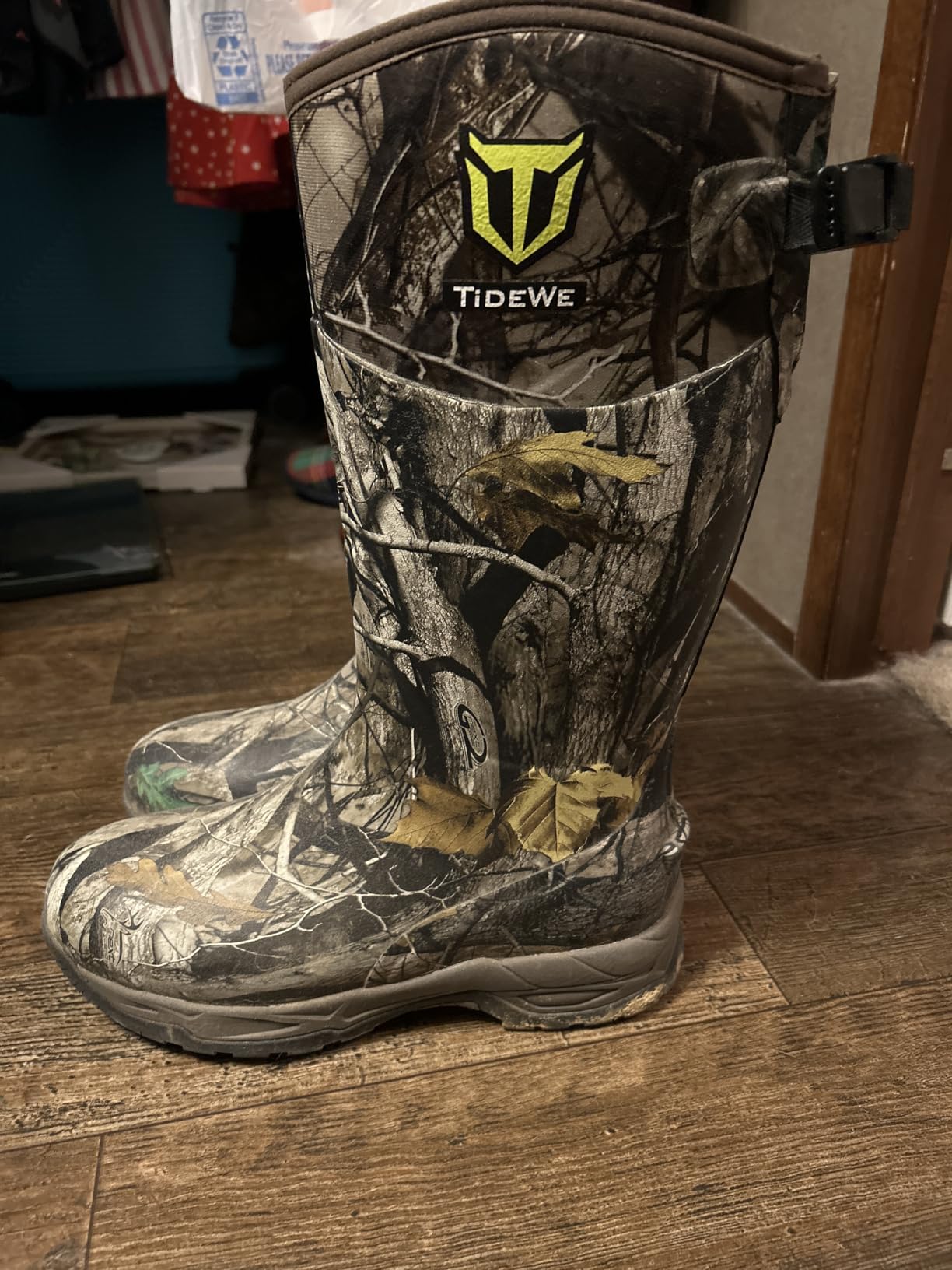 TIDEWE Rubber Hunting Boots, Waterproof Insulated Sturdy Outdoor customer photo 2