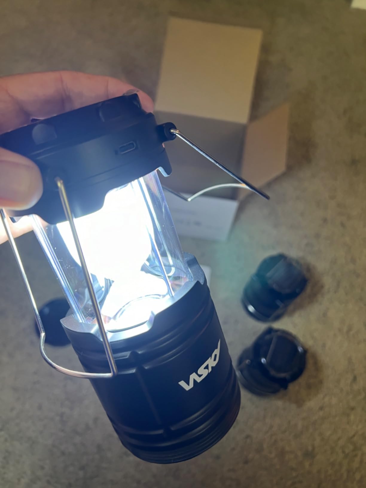 Wsky Solar Camping Lantern 4-Pack - Rechargeable LED Lights, Magnetic Base & Foldable Hanging Hook- Collapsible Lamp Battery Powered Perfect for Power Outages, Hiking, Campsites, Emergencies customer photo 2