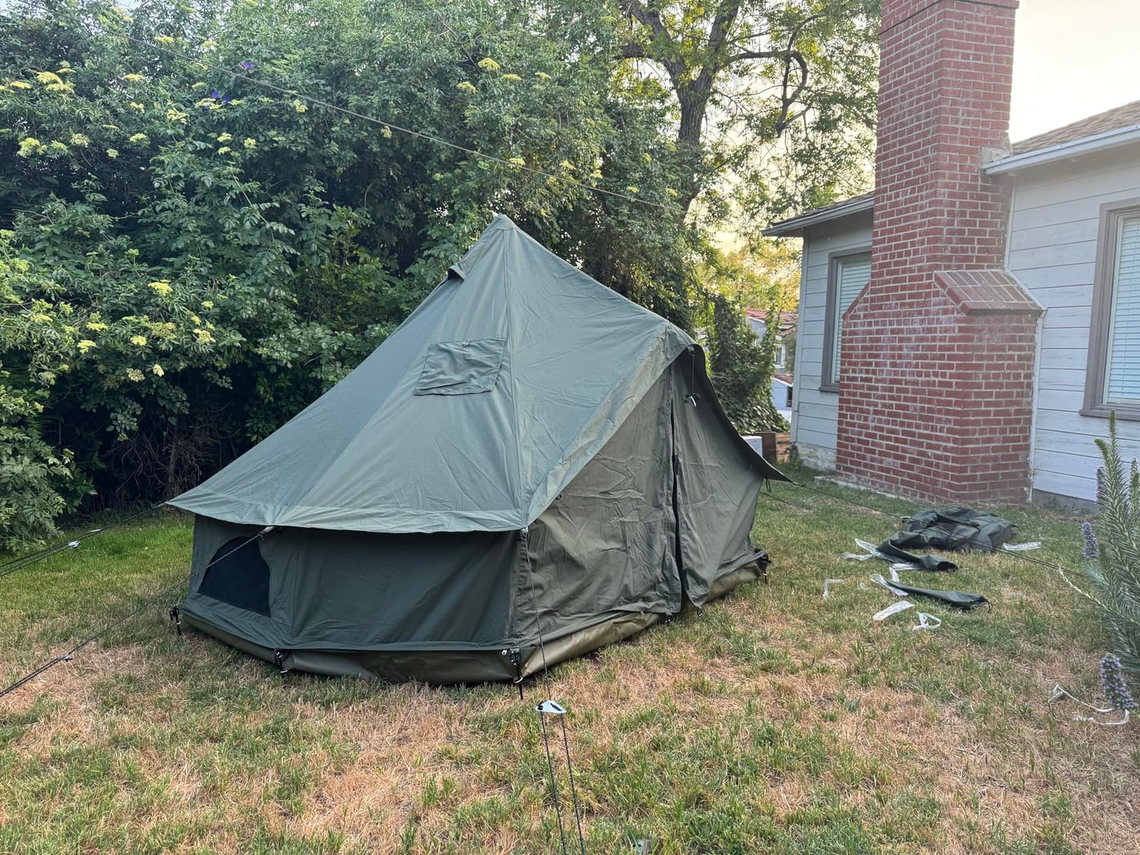 10/13/16/20ft Canvas Bell Tent with Stove Jack & Removable Floor customer photo 1