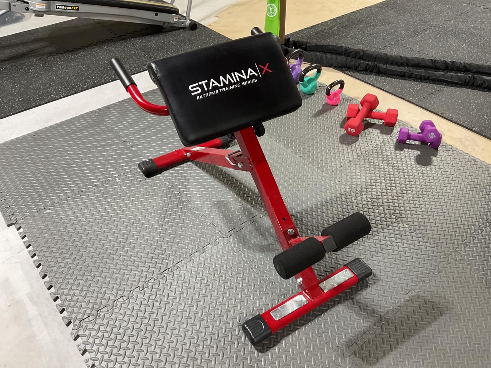 Stamina X Adjustable Ab, Back, and Core Strength Exercise, Sit-Up Fitness Hyperextension Weight Bench for At-Home Workouts customer photo 2