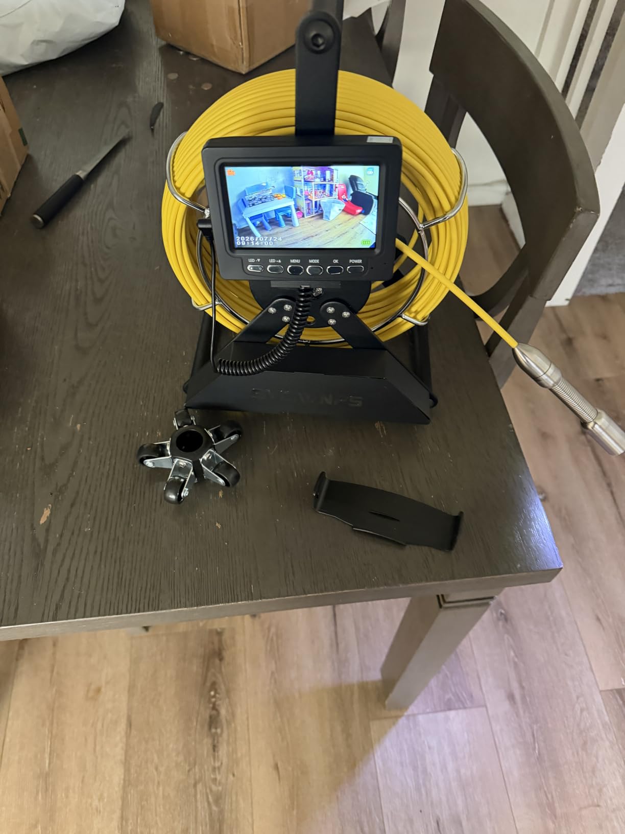 Sewer Camera 100ft/30m,Drain Camera with 12pcs Light, 4.3