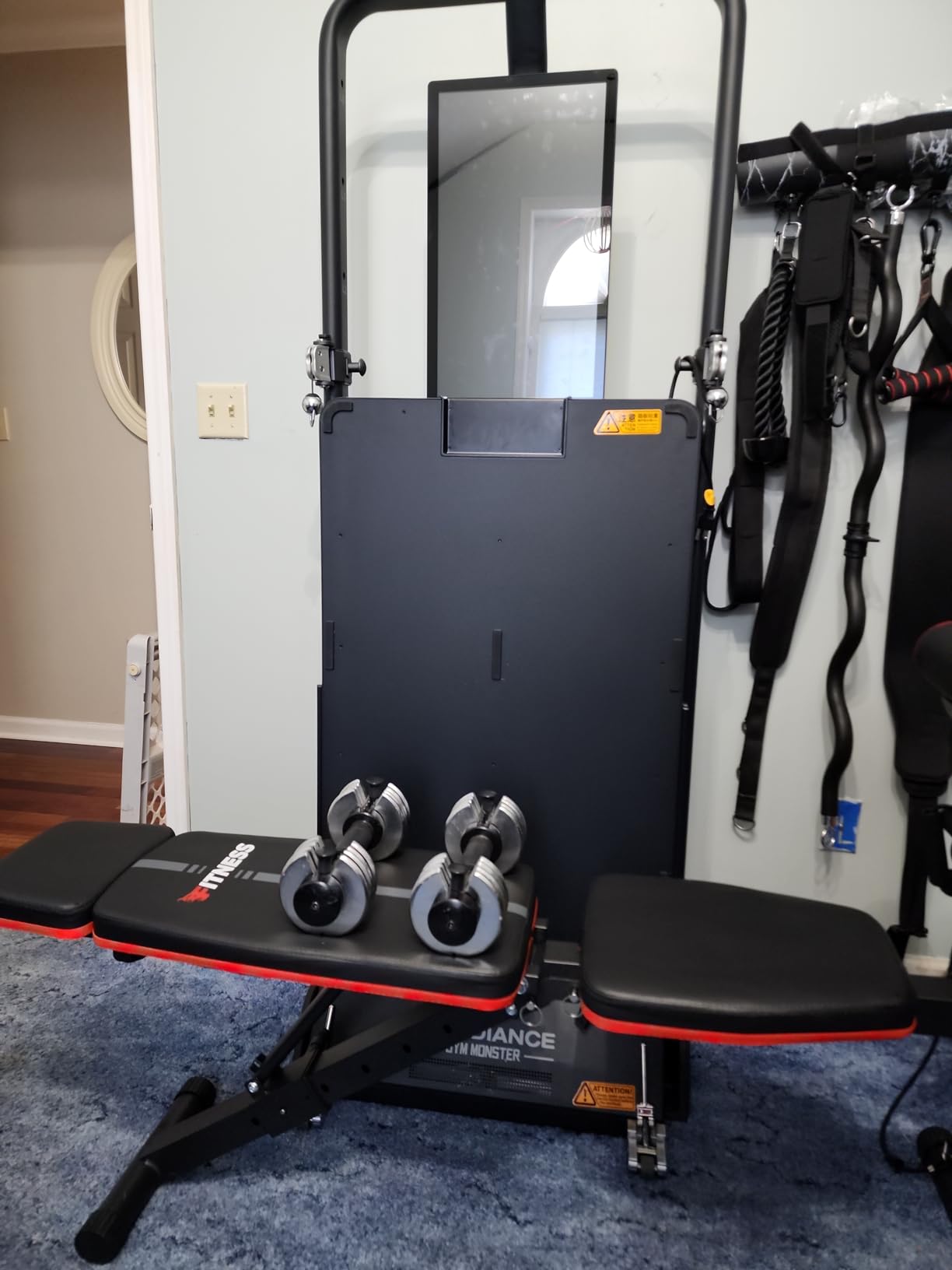 XDDIAS Adjustable Weight Bench, Workout Bench with Leg Extension and Preacher Curl Pad, Weight Bench for Home Gym, Foldable Exercise Bench, Quick Adjustment Incline Bench Press customer photo 2
