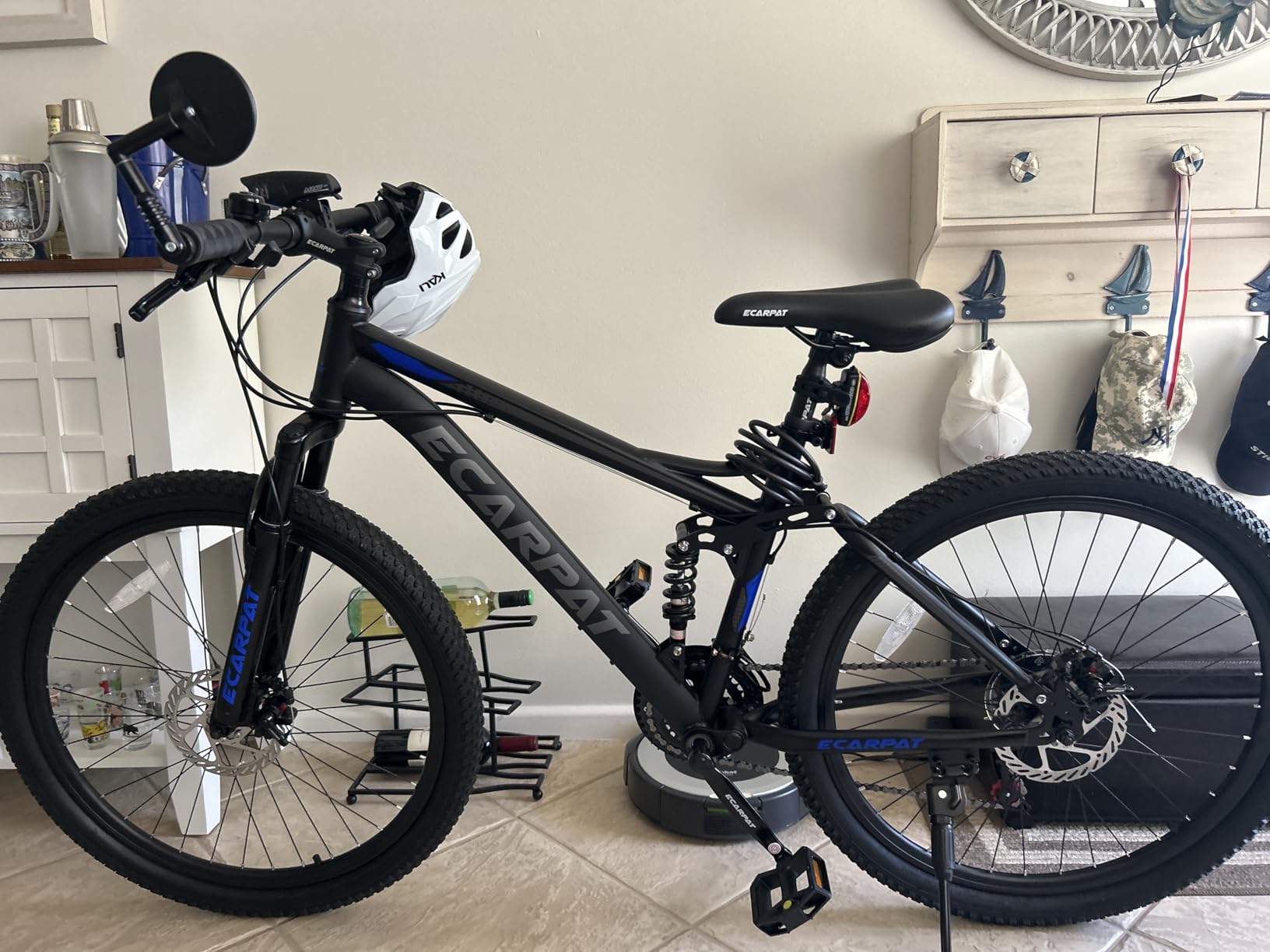 Ecarpat 24/26 Inch Wheel Mountain Bike, 21 Speed MTB Bike with Full Suspension, Steel Frame and Dual Disc Brakes, Adult Mens Outdoor Cycling Mountain Bicycle customer photo 1
