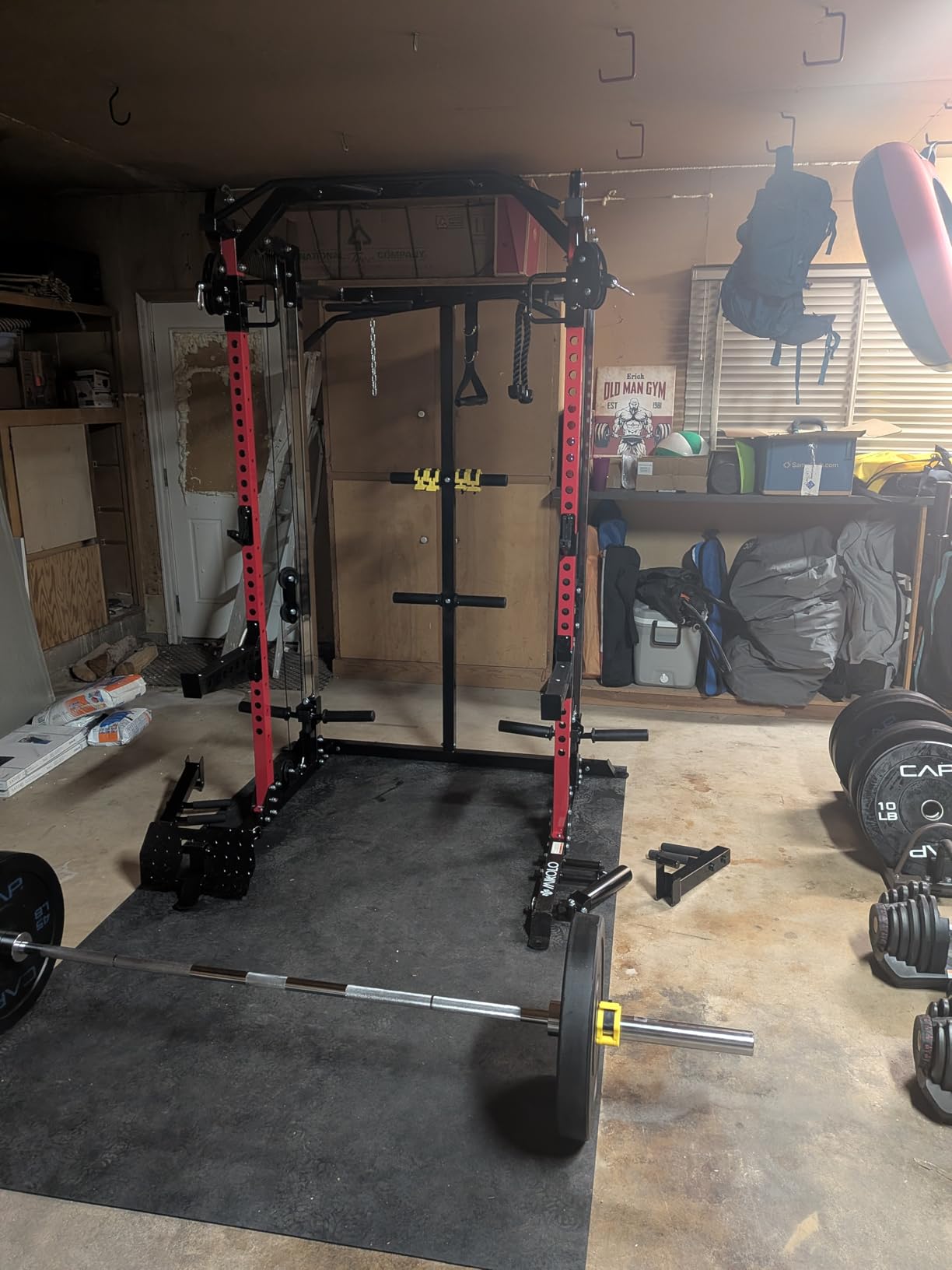 Mikolo Power Cage, 2000LB Power Rack with Independent Dual Pulley System, Multi-Function Home Gym Workout Machine for Cable Crossover and Squat customer photo 1