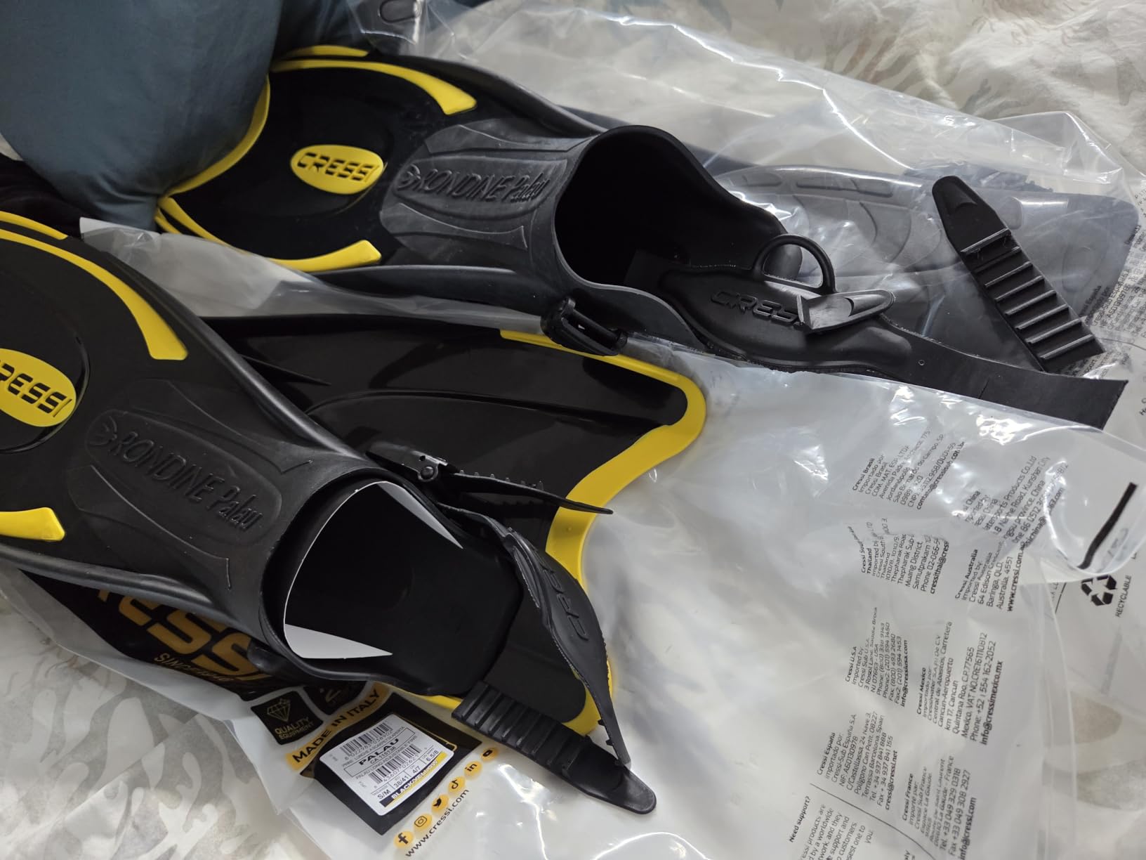 Cressi Snorkeling Fins, Palau, Adjustable Open Heel, Travel Fins for Adults customer photo 2