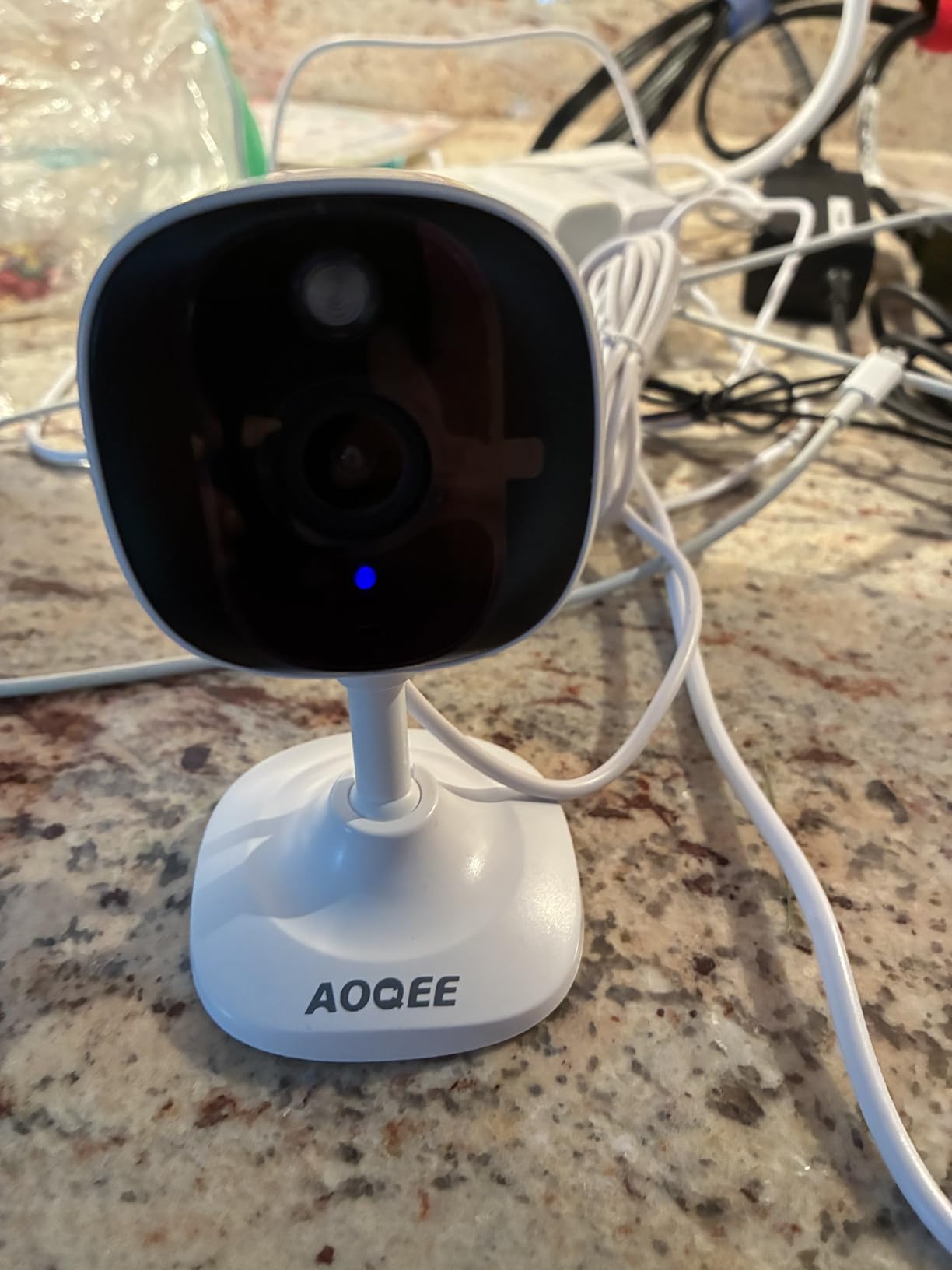 AOQEE 2K Cameras for Home Security, Indoor/Outdoor, Full Color, C1 2Pack | 2.4G Wired Outdoor/Indoor Camera for Dog/Cat/Pet/Baby, Color Night Vision, Home Security with White Light, 24/7 TF Recording customer photo 2
