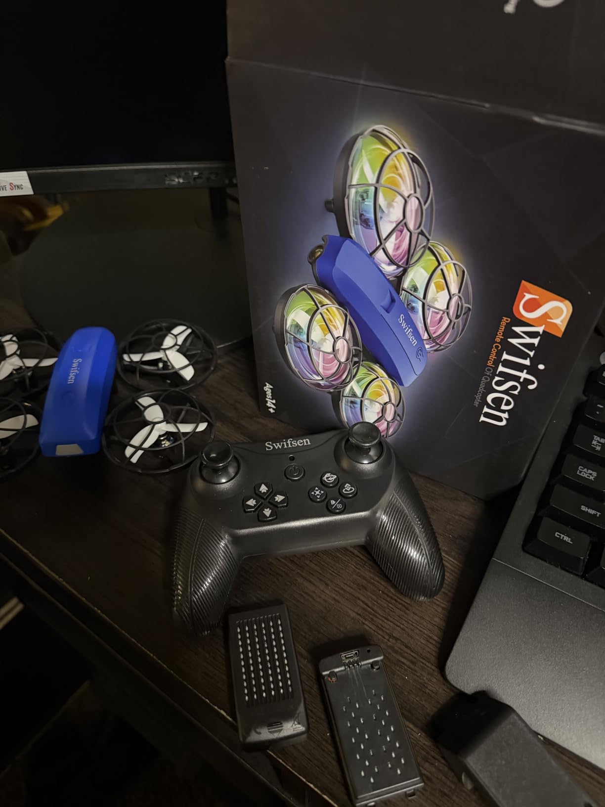 Swifsen Kids Drone with Camera & Optical Flow Positioning - Mini RC Quadcopter with Full Protection Guard, 2 Modular Batteries, Colorful LED Lights - Easy to Fly Gift for Boys & Beginners (Upgraded Version). customer photo 2