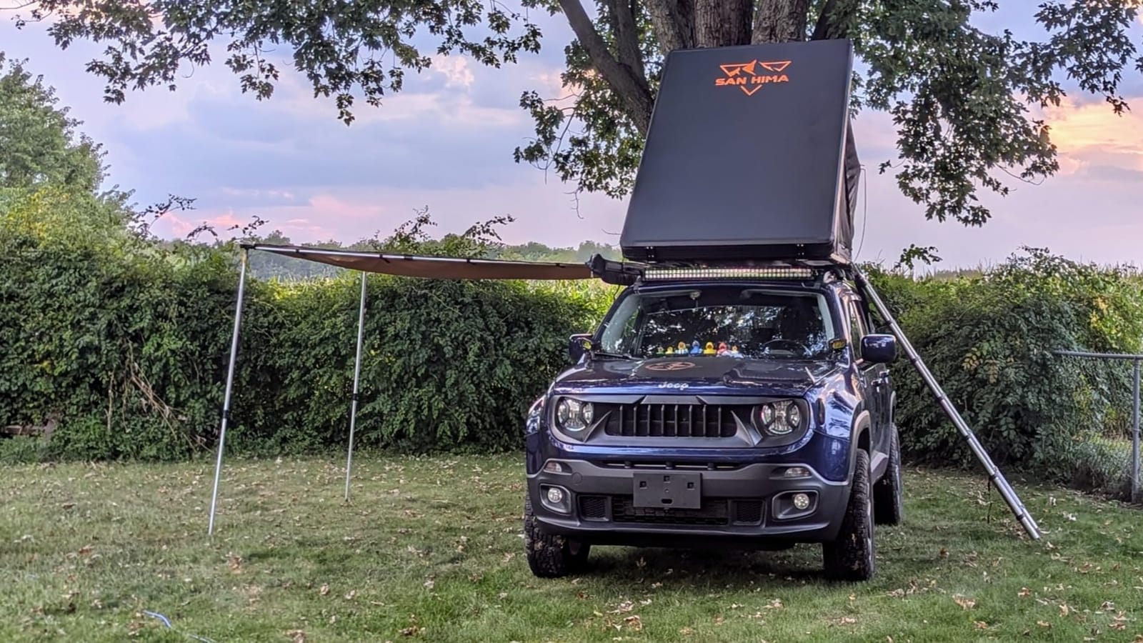 SanHima Hotham Rooftop Tent Hard Shell, Aluminium Roof Top Tent for Car SUV Truck customer photo 2