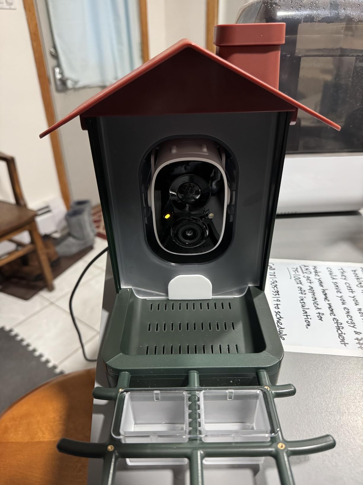 Smart Bird Feeder with Camera Outdoor: Solar Birdfeeder Cam for Outside Garden - 2K HD Live Video Camera AI Recognition Visible Window Auto Capture - Bird Lover Gifts customer photo 2