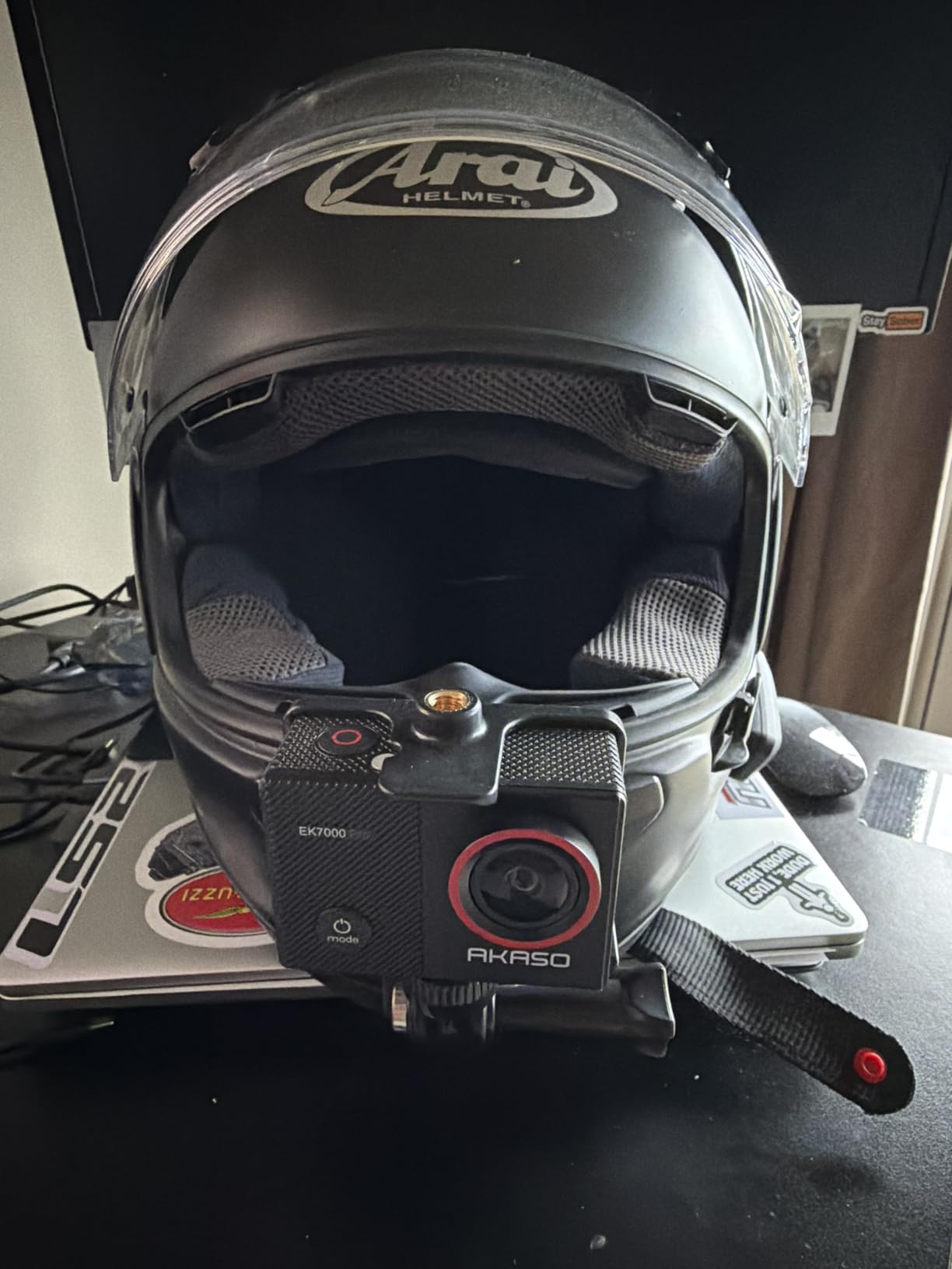 AKASO EK7000 Pro 4K30fps Action Camera with Touch Screen EIS 131ft Waterproof Underwater Camera Remote Control 5X Zoom with Helmet Accessories Kit (with 128GB MicroSD Card) customer photo 1