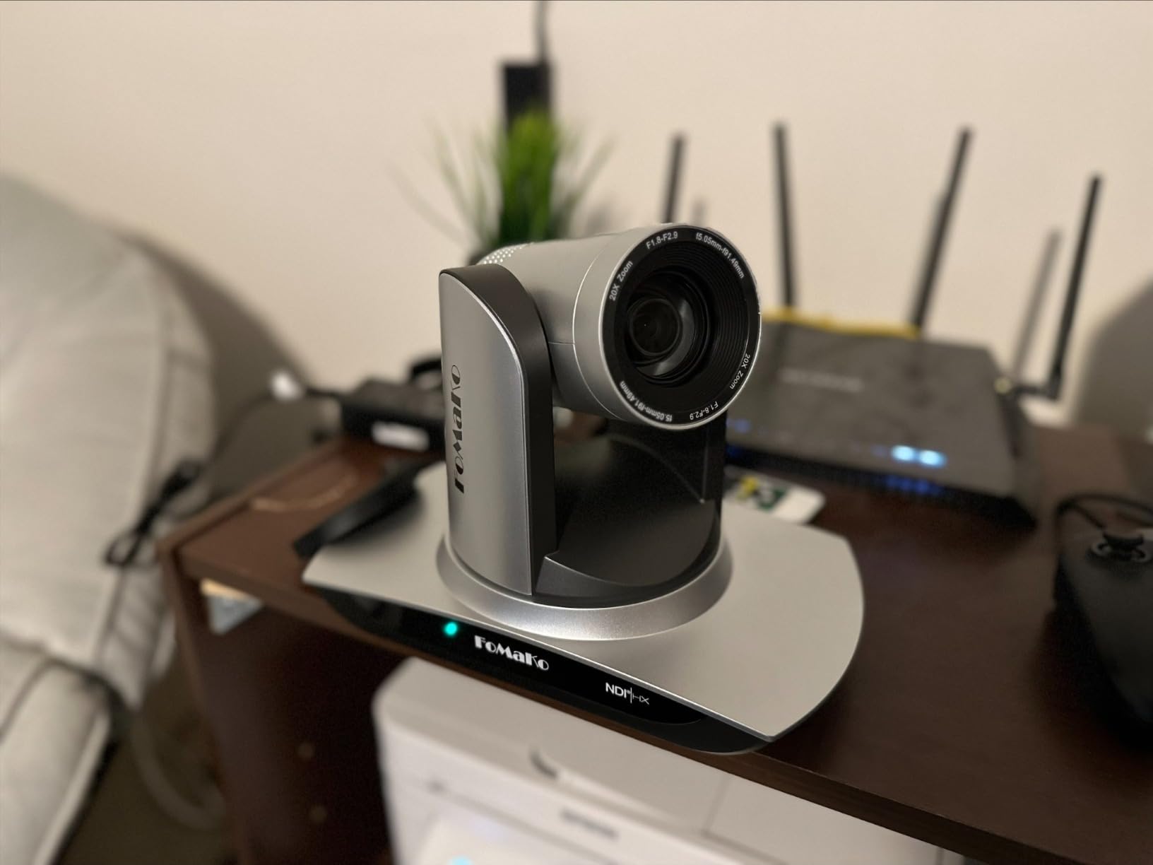 FoMaKo NDI PTZ Camera, AI Auto-Tracking Gen 3, 20x Optical Zoom LAN USB3.0 HDMI PTZ Camera for Church Services Worship Education (NDI 6 & NDI HX3) FMK20UH NDI-B (Black Color) customer photo 1