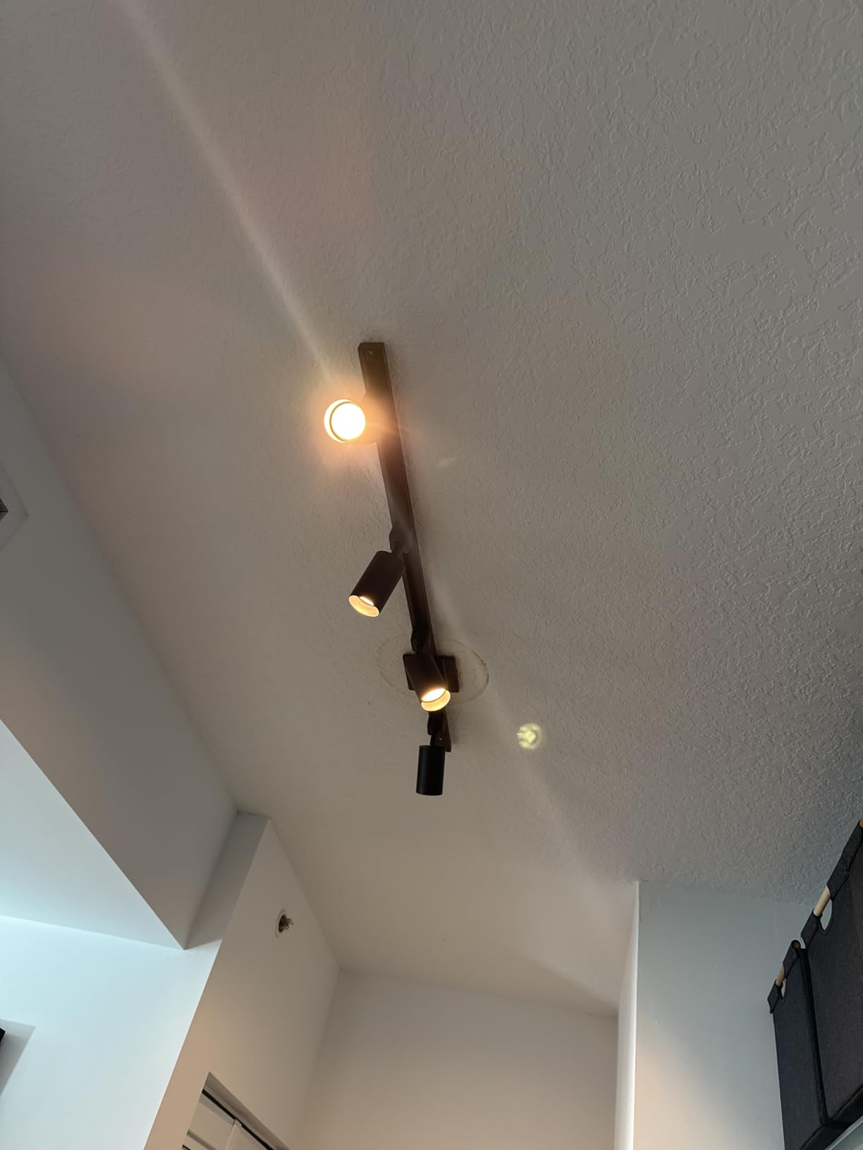4-Light LED Track Lighting Kit with 3.3FT H Track Lighting Rails & Floating Canopy Connector, GU10 Track Light Kit, Modern Kitchen Track Lighting Fixtures Ceiling Spot Light, Black (No Bulbs) customer photo 2