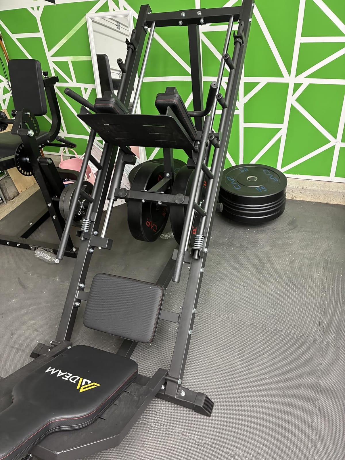 Mdeam Leg Press Hack Squat Machine,Leg Press Machine with Linear Bearing customer photo 2
