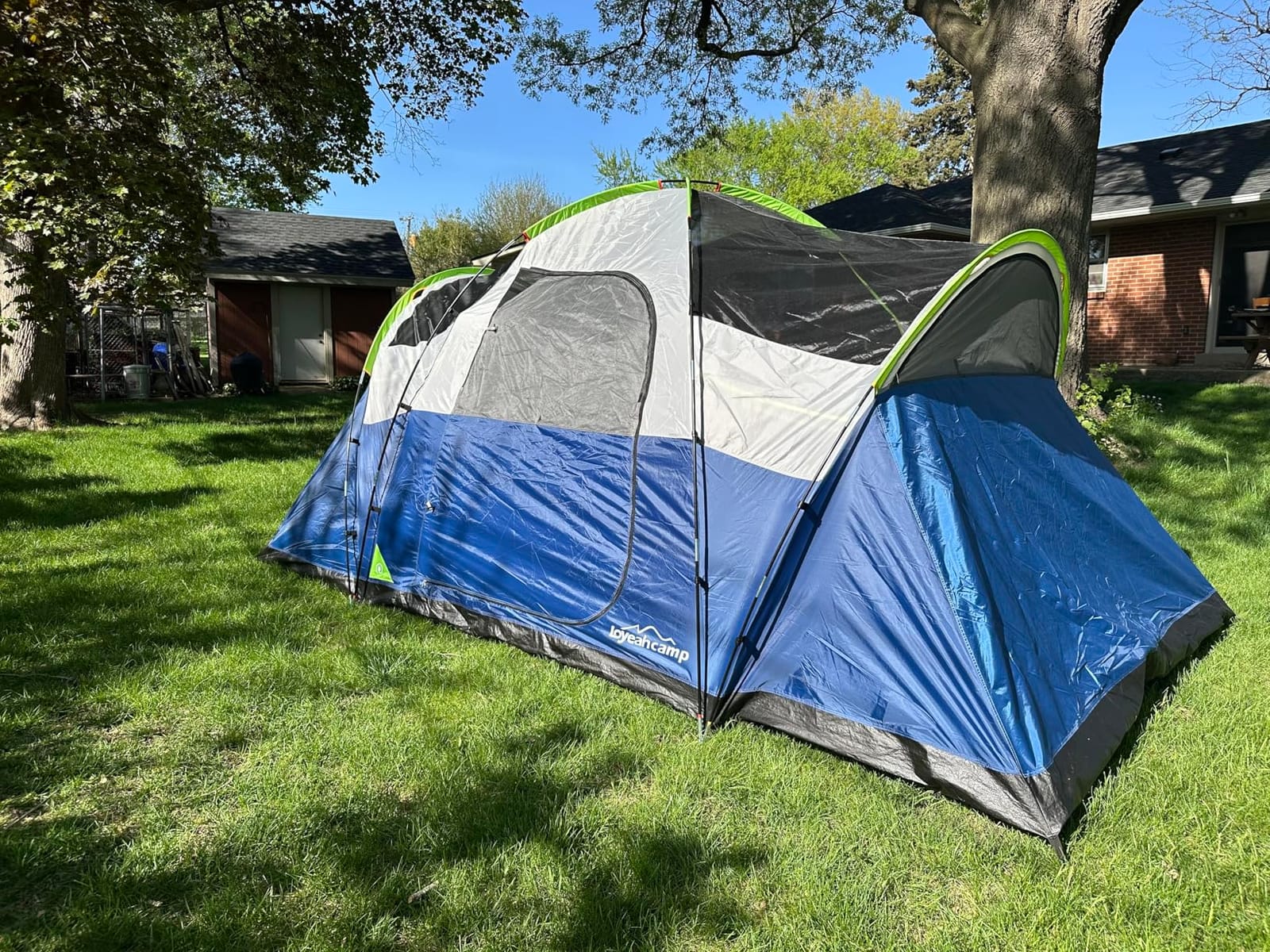 LOYEAHCAMP 8 Person Larger Extended Dome Camping Tent with 3 Rooms customer photo 2