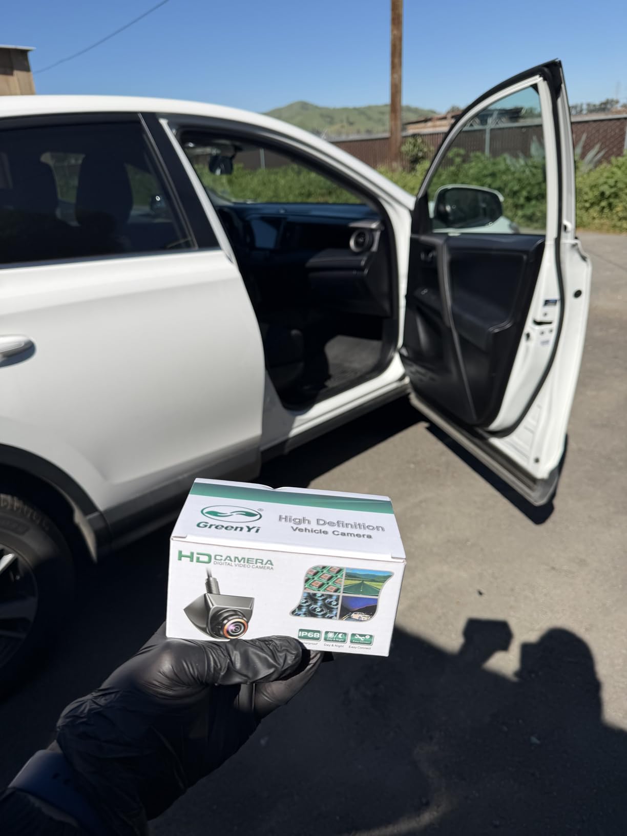 Car Backup Camera with Dynamic Trajectory Guide Line, GreenYi AHD 1080P Reverse Rear View Cam, Adjustable Fisheye Lens, Waterproof Night Vision 170 Degree Wide View customer photo 2