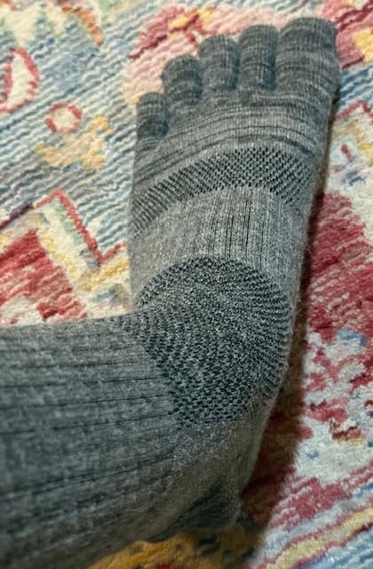 Merino Wool Toe Socks for Hiking Men Women,Crew Five Finger Socks customer photo 2