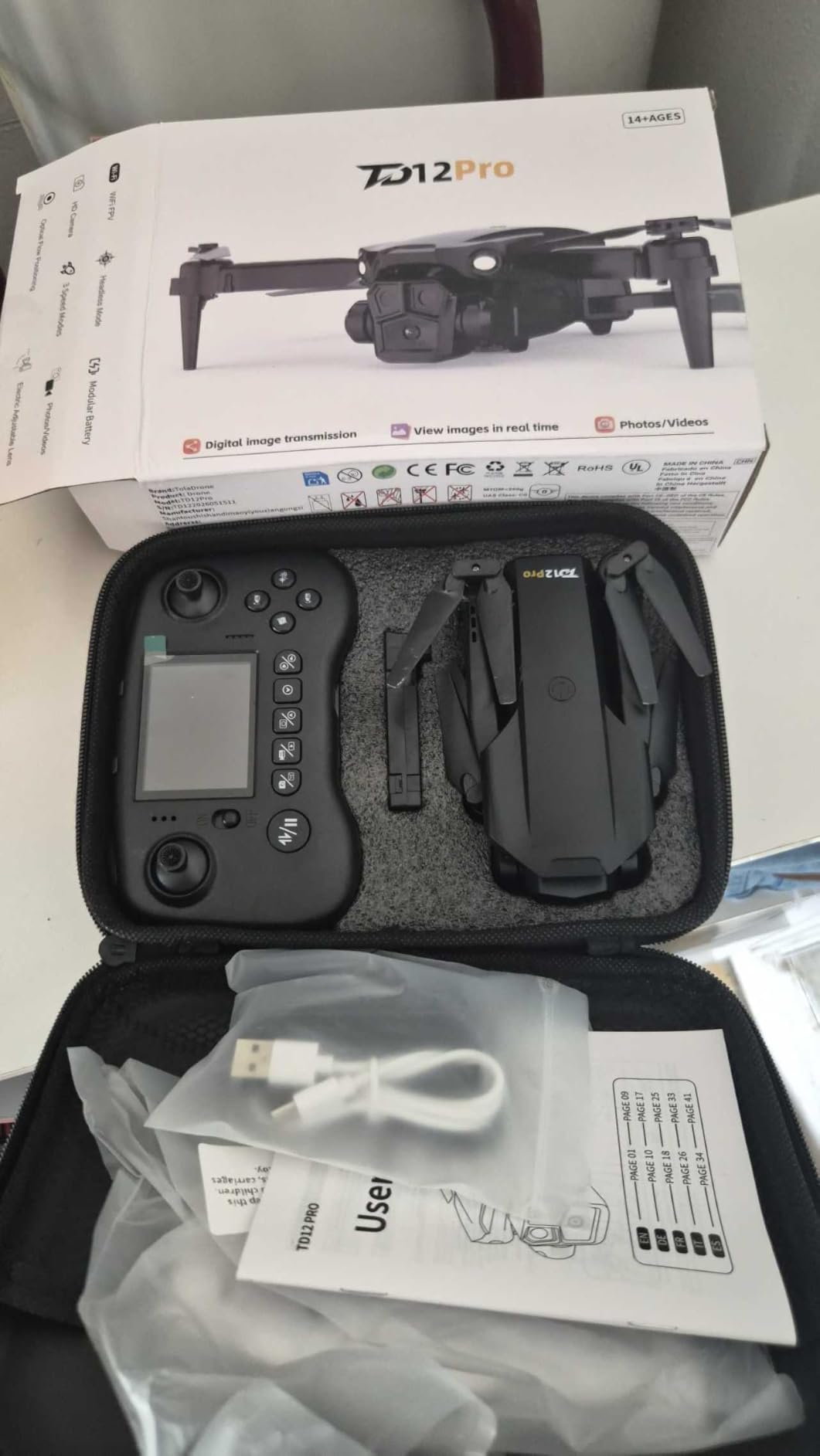 Toladrone TL16 Drones with Camera for Adults 4K, Brushless Motor Mini Drone with Camera for Beginners with Headless Mode 360° Flip Gravity Control, Foldable Quadcopter for Adults, Blue customer photo 2