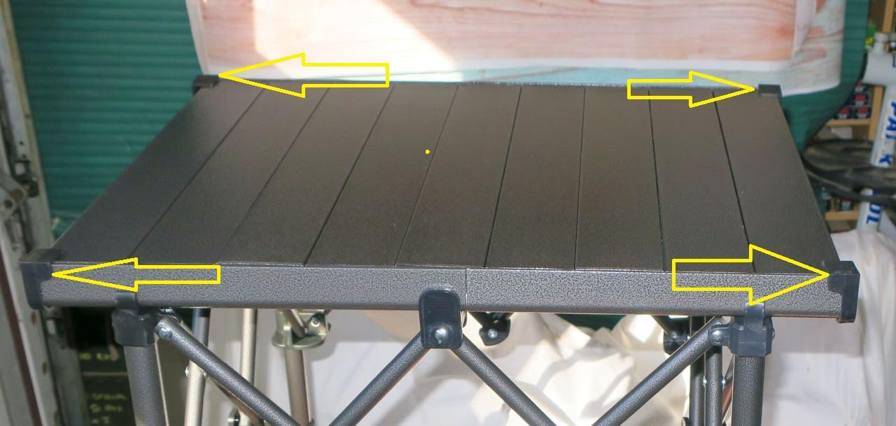 Anbte Heavy-Duty Roll Up Camping Table, Support 264 lbs, 48” x 24”, Black customer photo 1