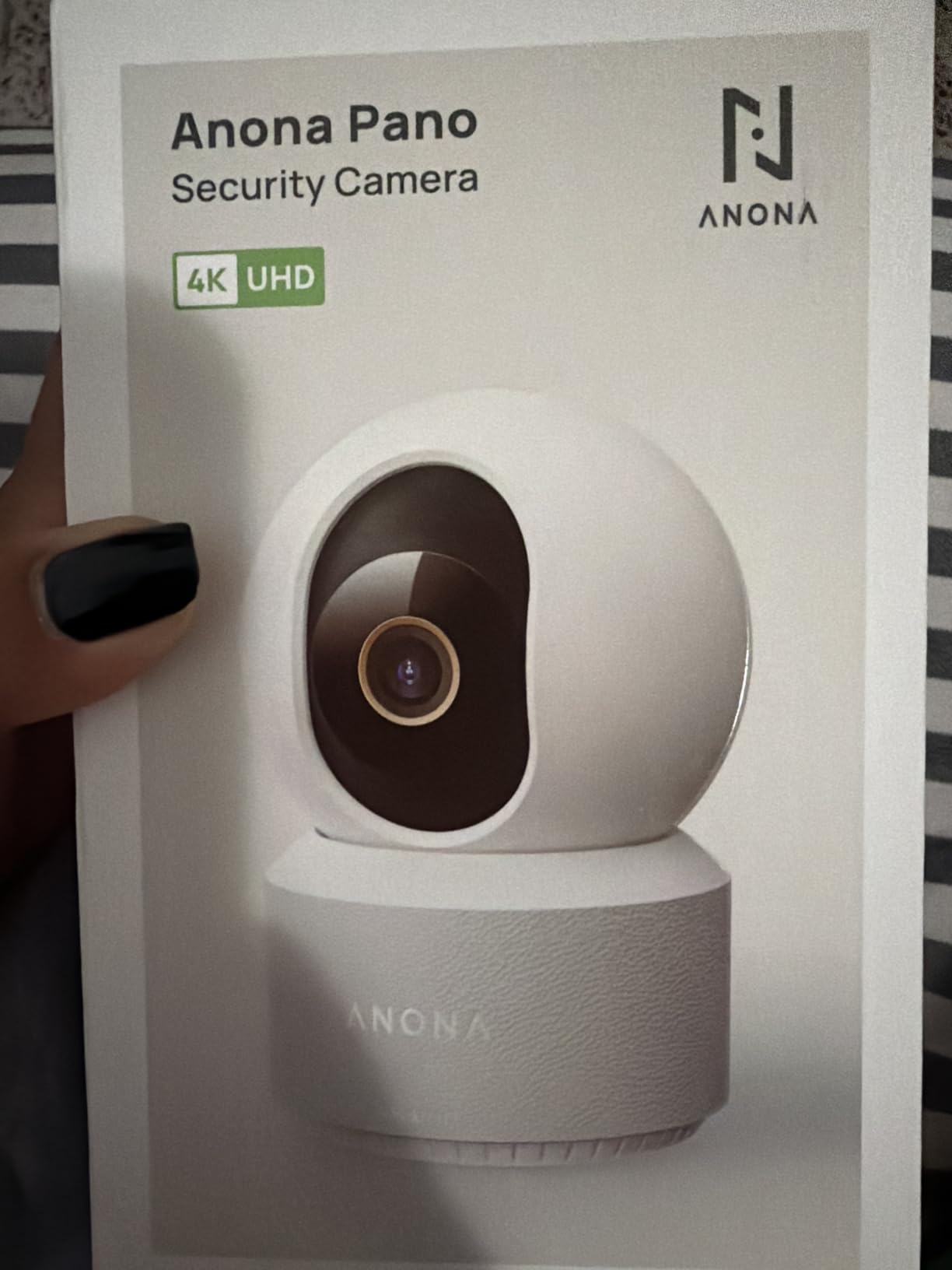 Anona Pano 4K UHD Indoor Camera, Pet/Dog/Baby Security Camera with Phone App, 360° Pan-Tilt, 2.4G/5G Dual-Band Wi-Fi 6, Auto-Tracking, Person/Pet/Baby Crying Detection, Privacy Mode, Two-Way Audio customer photo 1