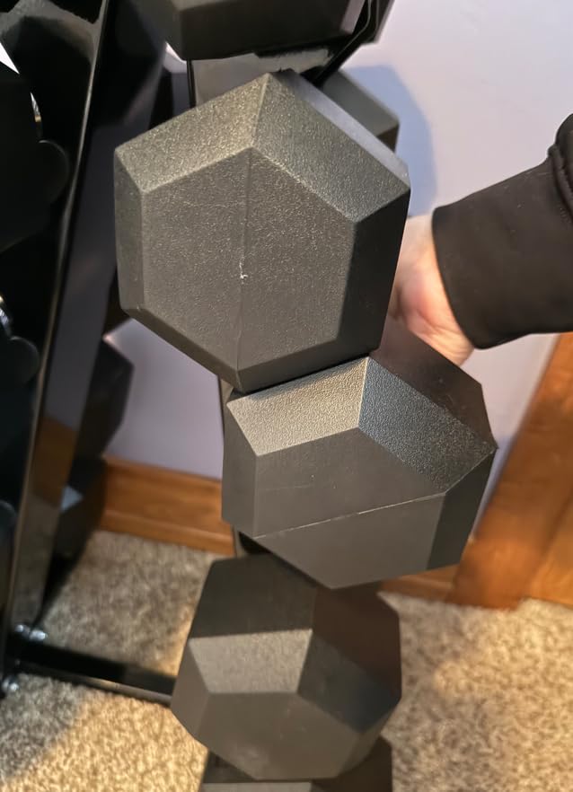 HANDBODE Hex Dumbbell Set with A-Frame Rack, 150–600 lb customer photo 2