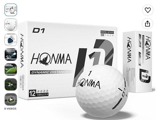 Honma D1 Distance Golf Balls, White & Multi-Color Options, 1 Dozen customer photo 2