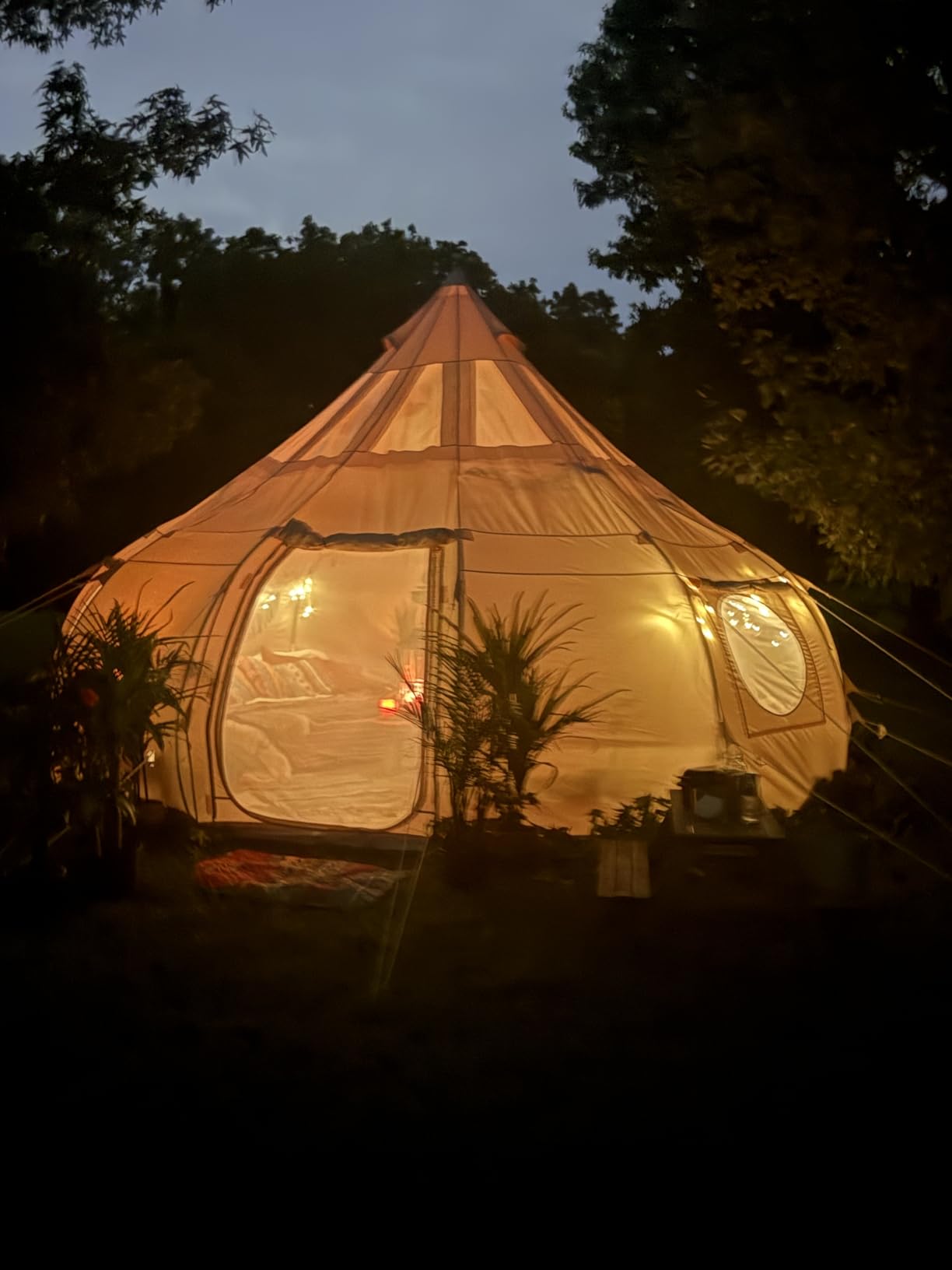 TOMOUNT Canvas Tent with Rainfly Stove Jack Glamping Yurt TPU Roof customer photo 2