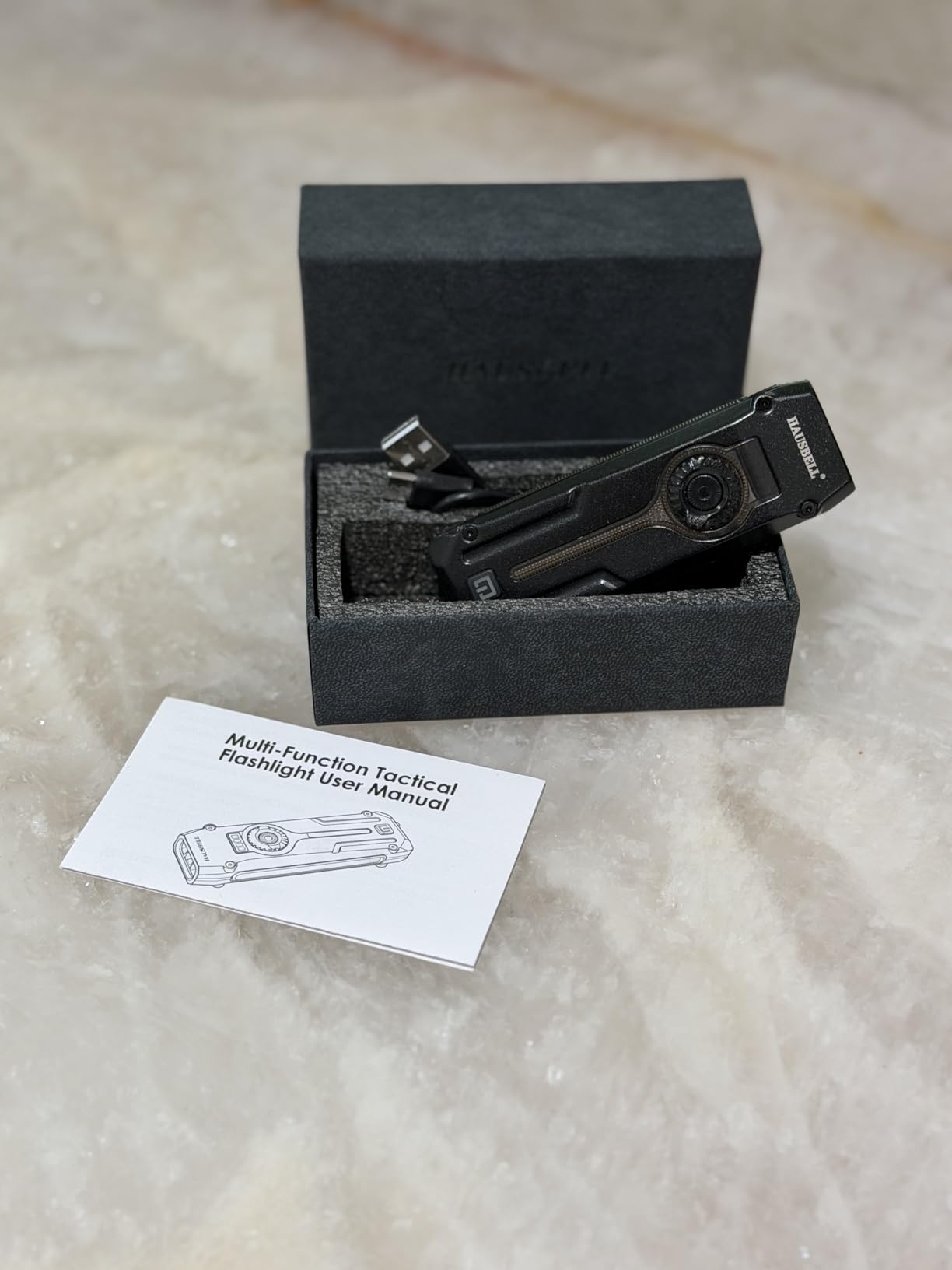 HAUSBELL Flat EDC Flashlight 1800LM Turbo, 0.6