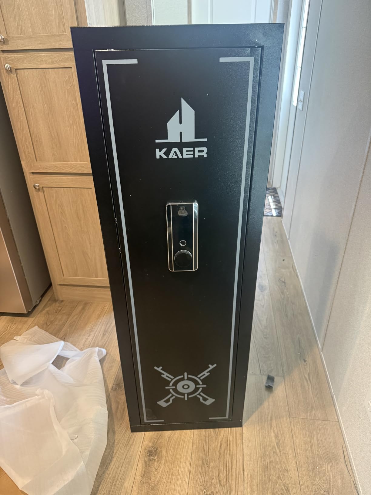 KAER 10-15 Biometric Gun Safe for Rifles and Pistols,Large Gun Cabinet with Removable Racks & Adjustable Shelf,Fingerprint Keypad Lock Rifle Safe for Home & Hunting(AR-15) customer photo 2