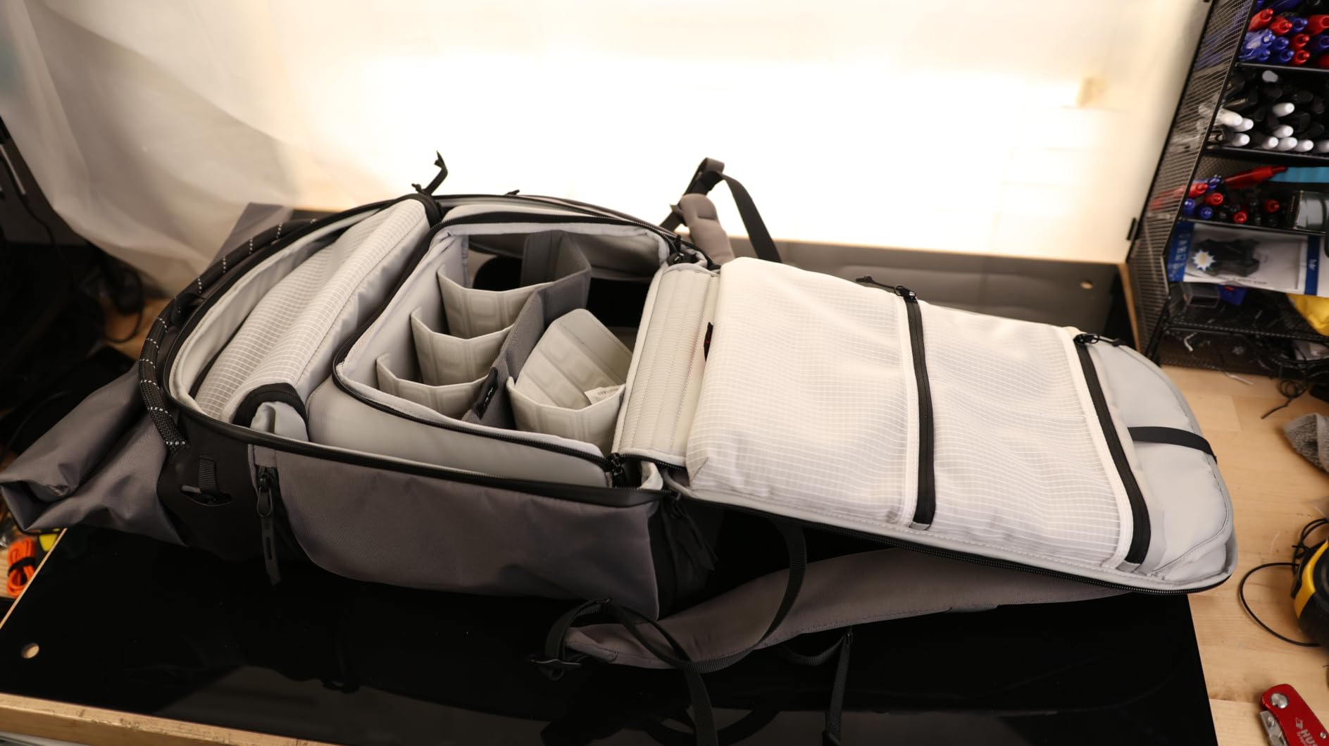 Manfrotto Uncover Camera Backpack 30L, Expandable Roll-Top | Waterproof Travel Camera Bag for DSLR, Mirrorless and Drone, Quick Side Access, 16