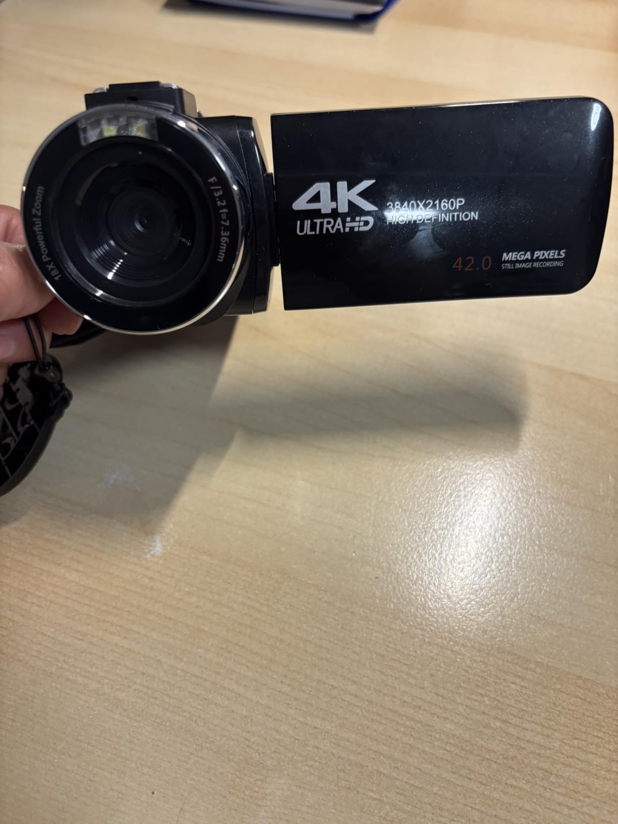 Camcorder Video Camera 4K, 42MP Digital Camera for Vlogging, 3