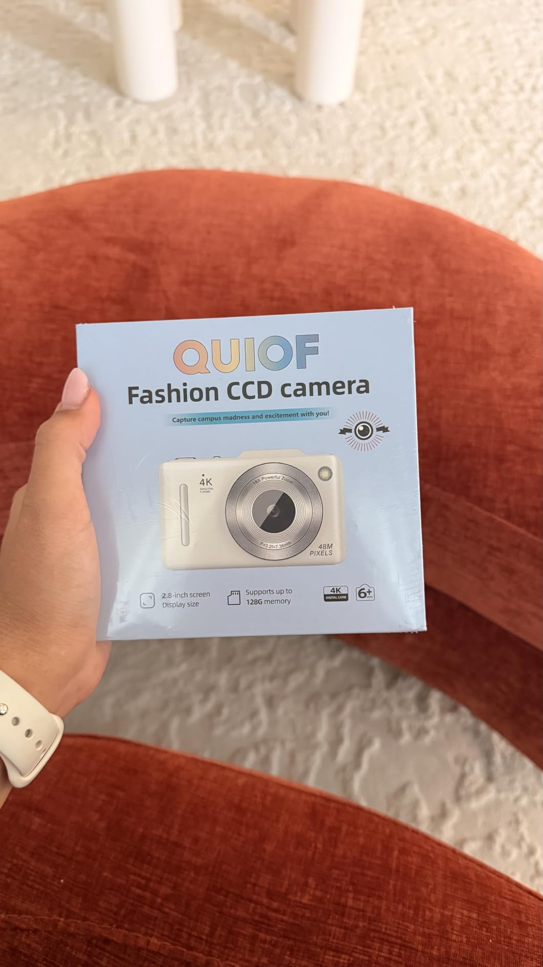 Digital Camera 4K for Kids - 48MP Autofocus Vlogging Camera with 32GB Card, 16X Zoom, Anti-Shake, Compact Point and Shoot Camera for Teens Beginners, Birthday Gift Pink customer photo 2