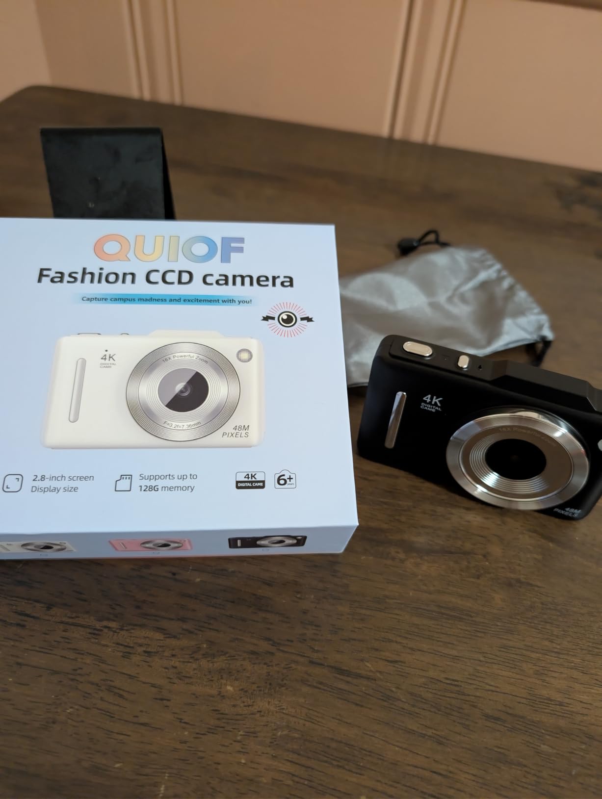 Digital Camera 4K Autofocus Vlogging Camera for Photography with 16X Zoom Anti Shake, 32GB Card, 48MP Compact Portable Point and Shoot Camera Gift for Kids Boys Girls Beginner(White) customer photo 2