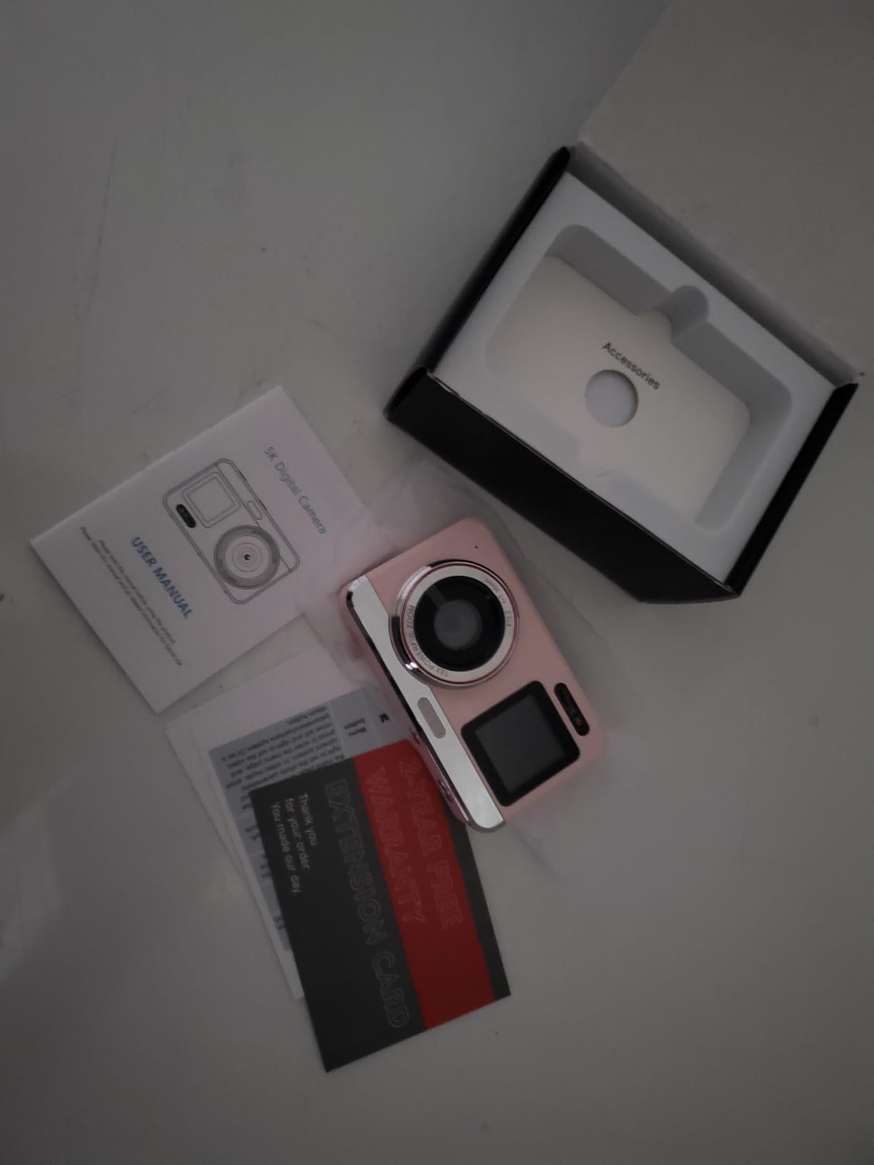 Digital Camera, 5K 80MP Dual Screen, Auto Focus for Beginners Teens | Point and Shoot Camera with 18X Zoom, 32GB Card & 2 Batteries, Great Travel Vlogging Camera for YouTube, White customer photo 2