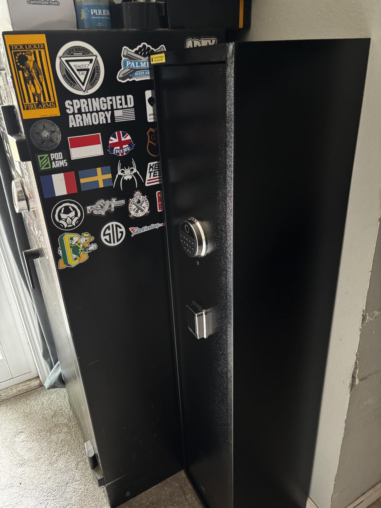 [No Assembly Required]10-12 Gun Safe for Rifles and Pistols, Biometric Gun Safe with Fingerprint and Digital Keypad, 57