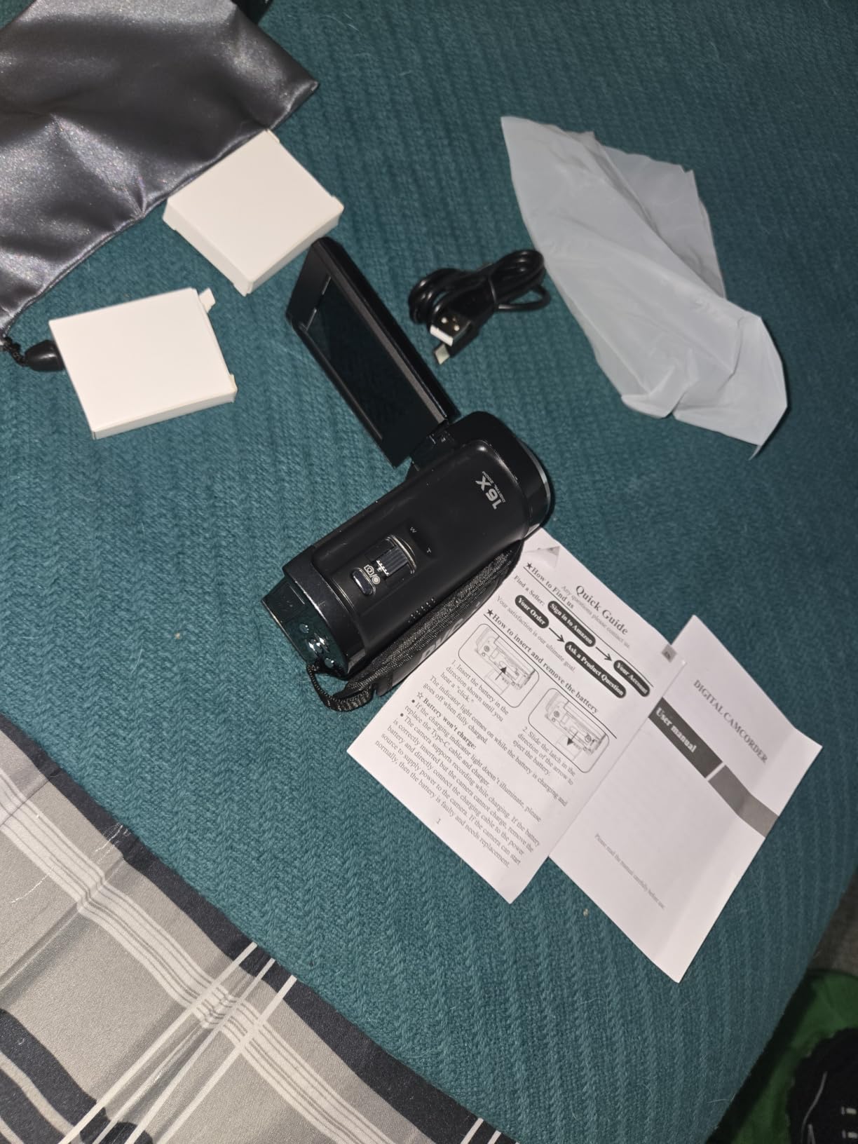 Video Camera Camcorder, QHD 2.7K 56MP 16X Digital Zoom Vlogging Camera | 2.8