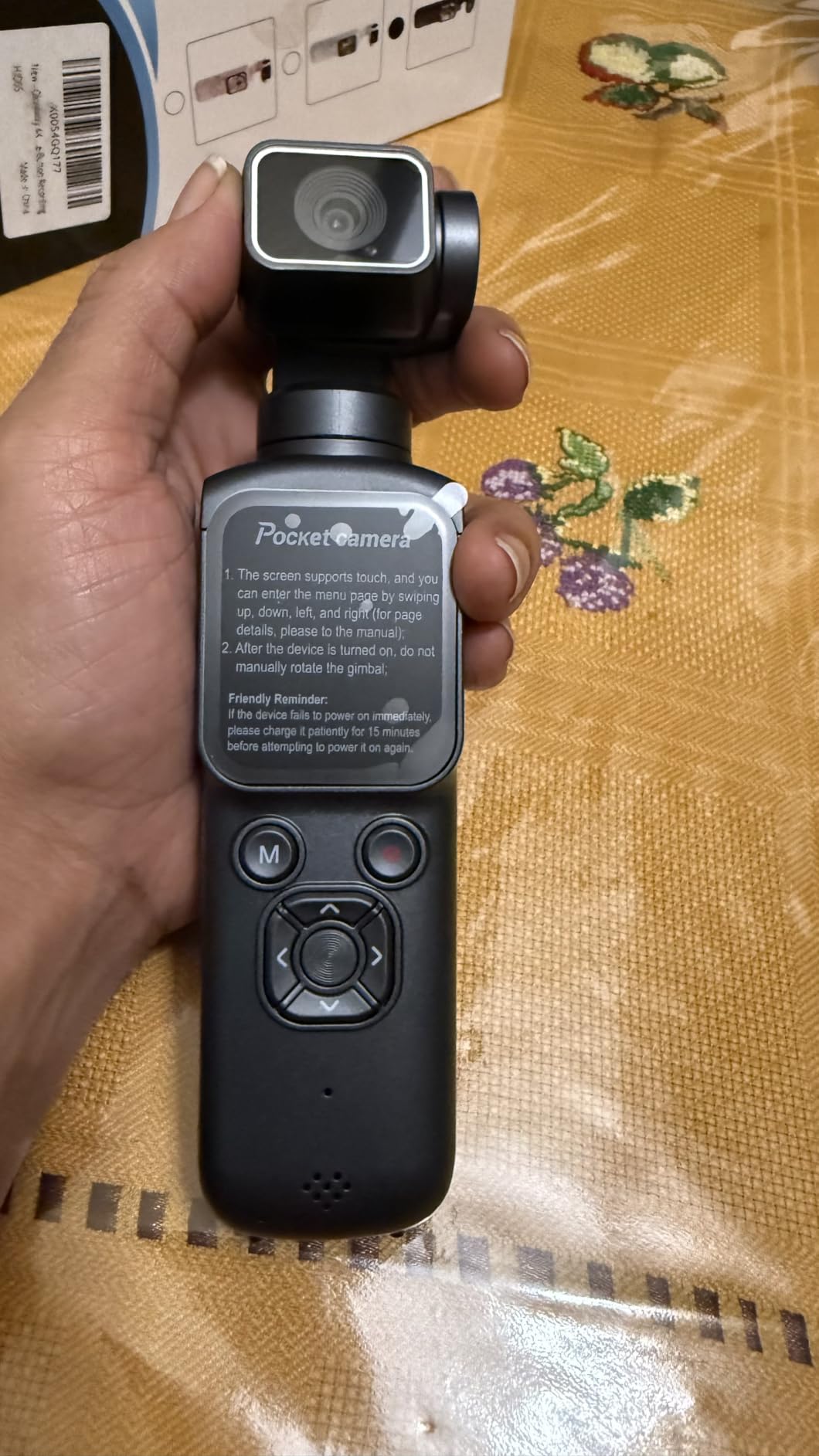 4K Pocket Vlogging Camera, 75MP Digital Camera with single-axis Horizontal 330°, 1.72